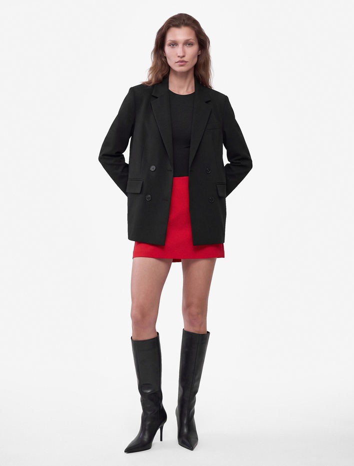  Slim Fit Cepli Mini Şort Etek