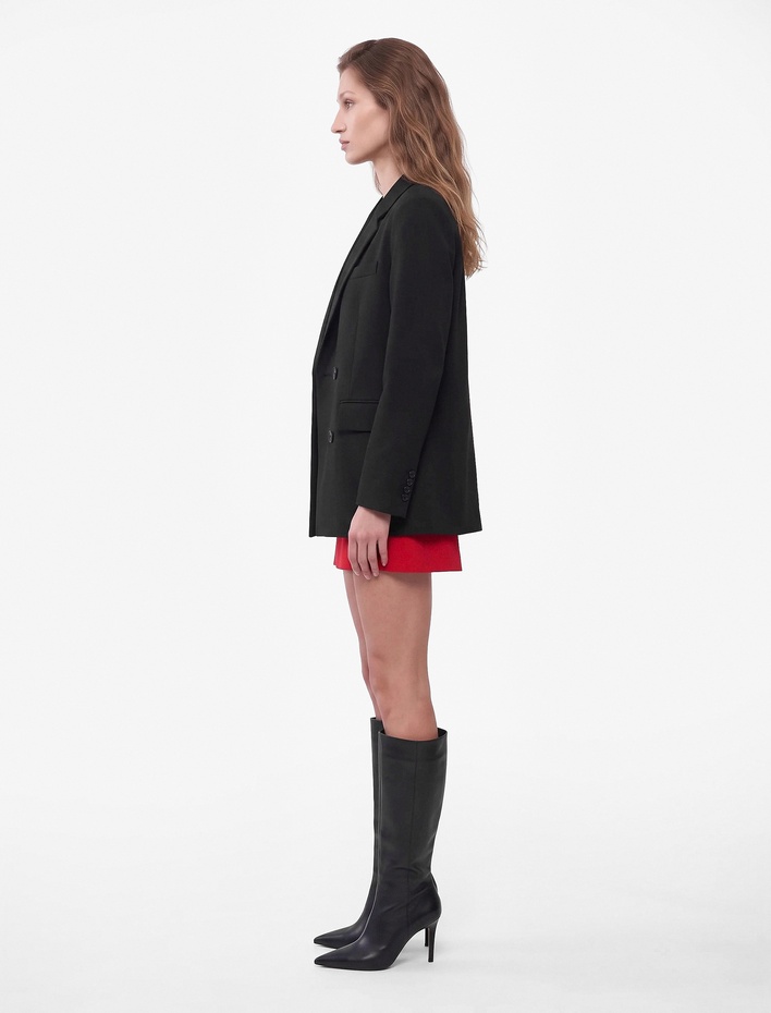  Slim Fit Cepli Mini Şort Etek