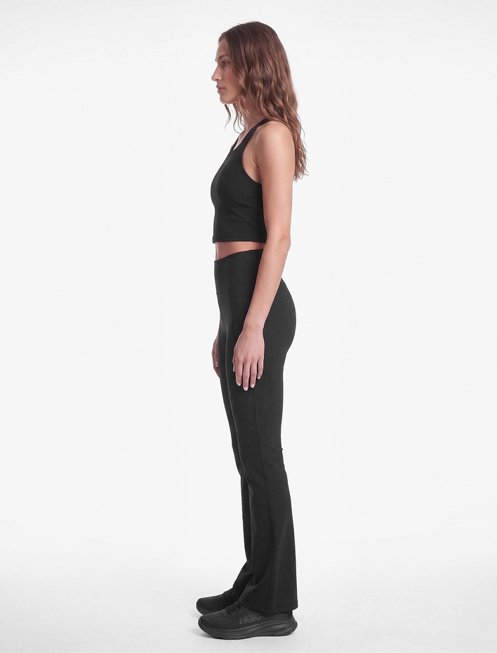  Cepli Yüksek Bel Slim Fit İspanyol Paça Spor Tayt