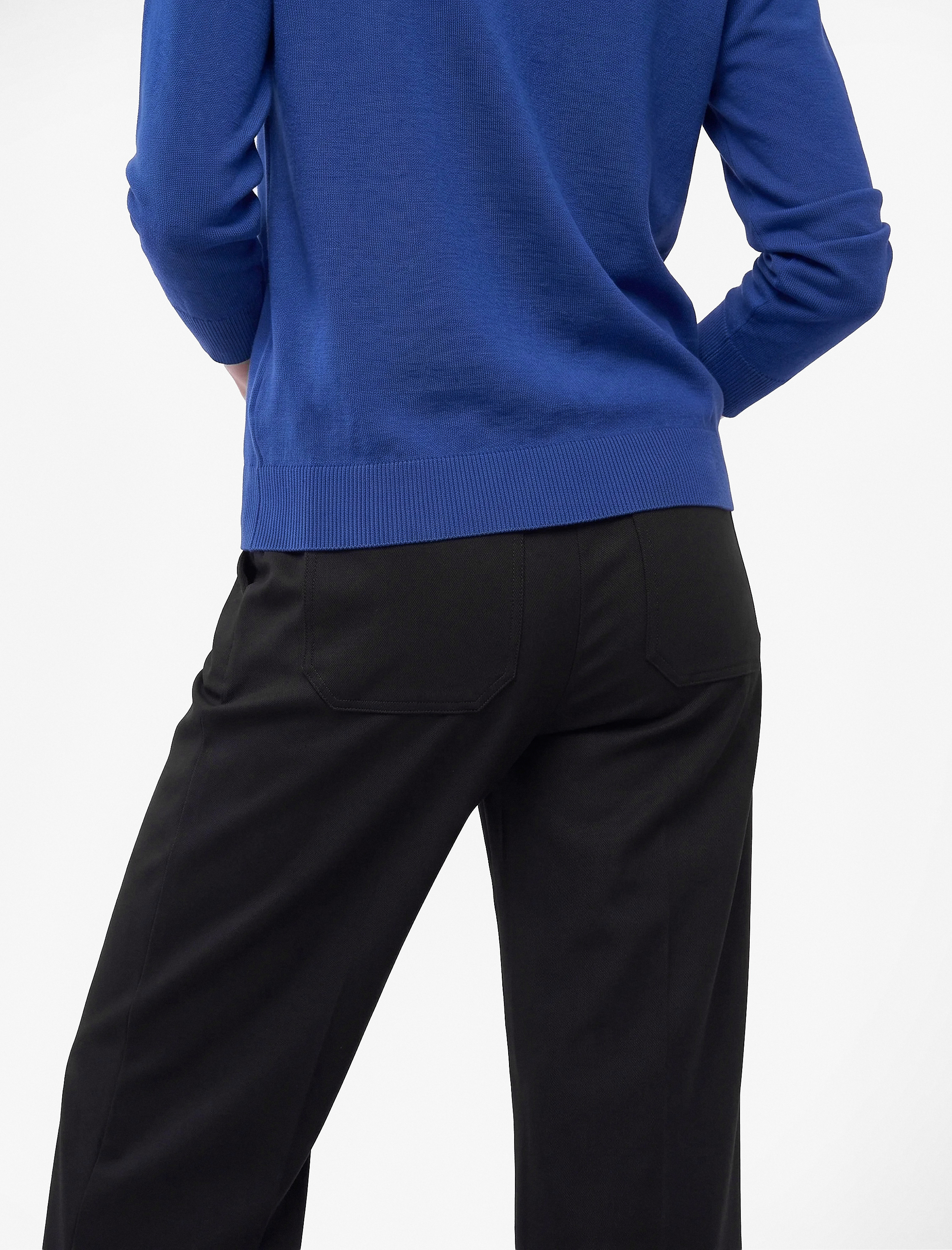   Normal Bel Yan Cepli Düğmeli Straight Fit Kumaş Pantolon