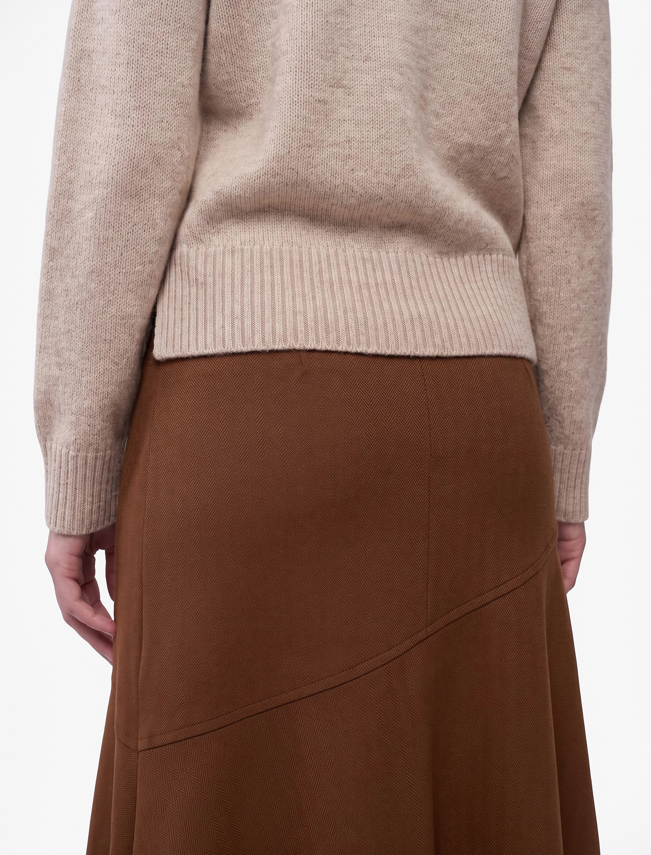   Slim Fit Asimetrik Midi Etek
