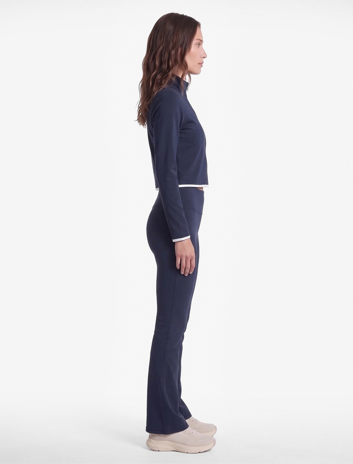  Yüksek Bel Slim Fit İspanyol Paça Baskılı Spor Tayt