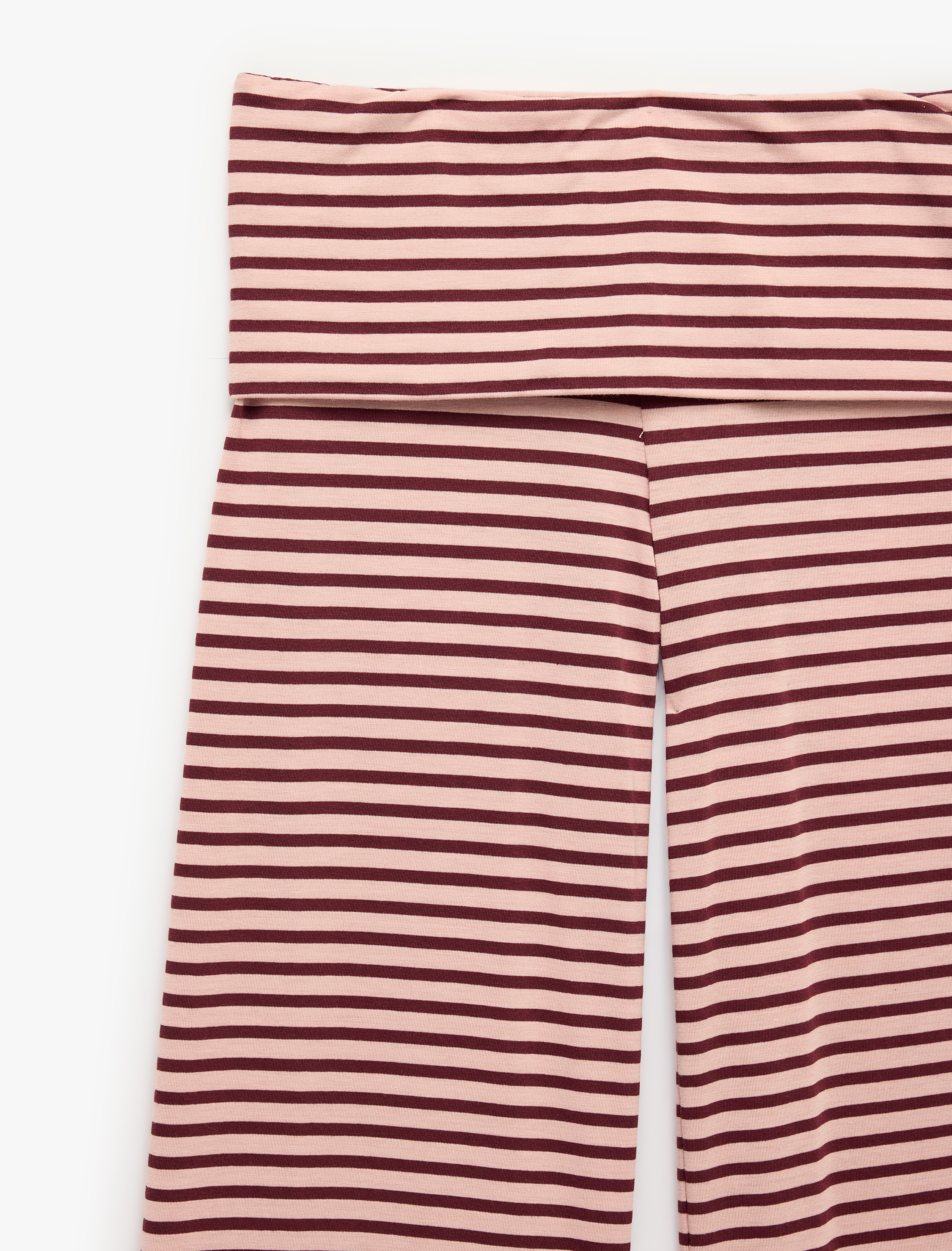   Rahat Kesim Beli Bağcıklı Çizgili Pijama Altı