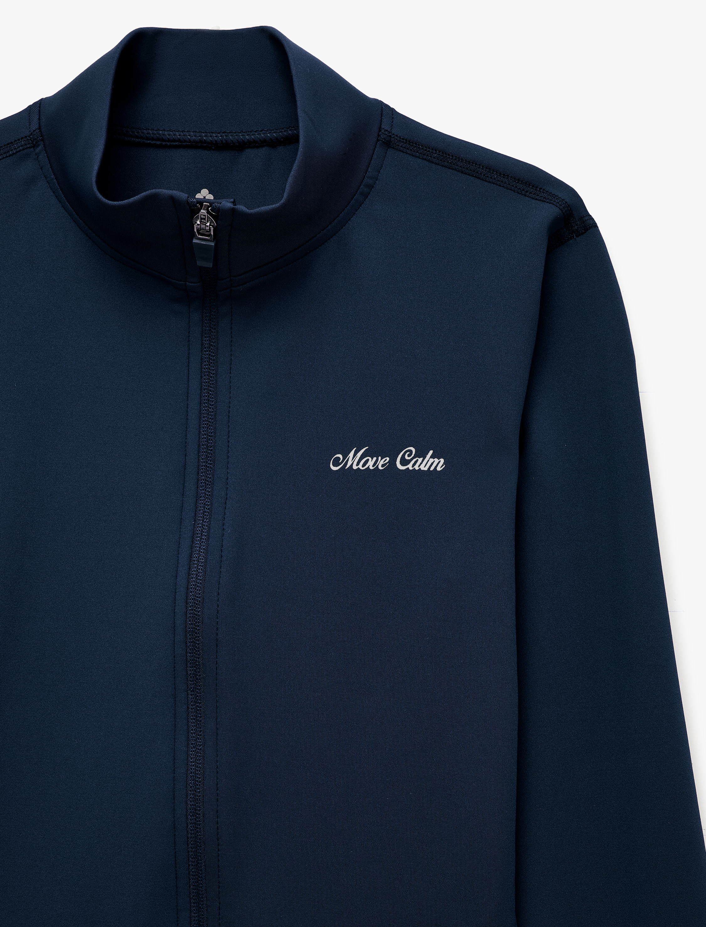   Slim Fit Dik Yaka Uzun Kollu Fermuarlı Baskılı Spor Sweatshirt