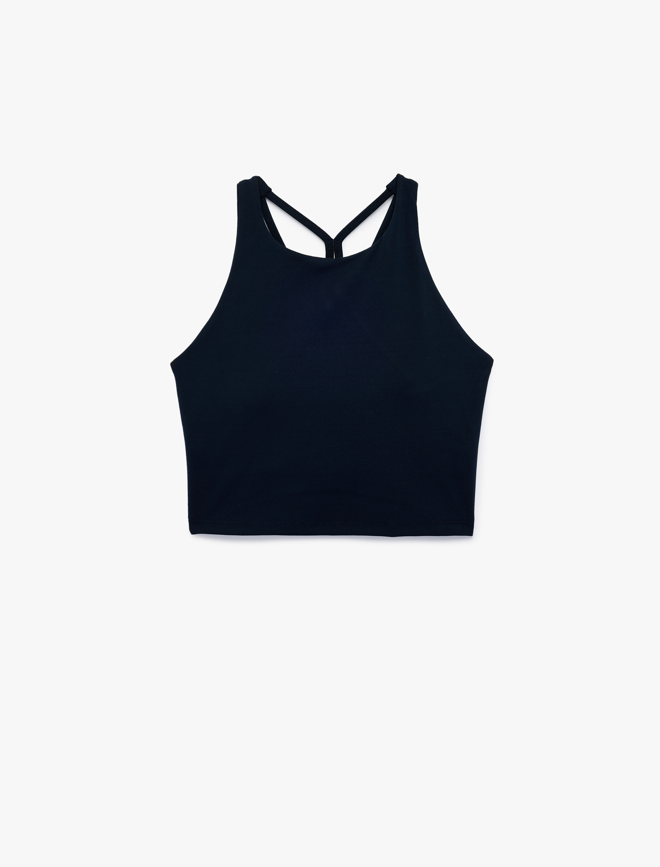   Slim Fit Kaplı Kolsuz Askılı Sırt Detaylı Sporcu Sütyeni