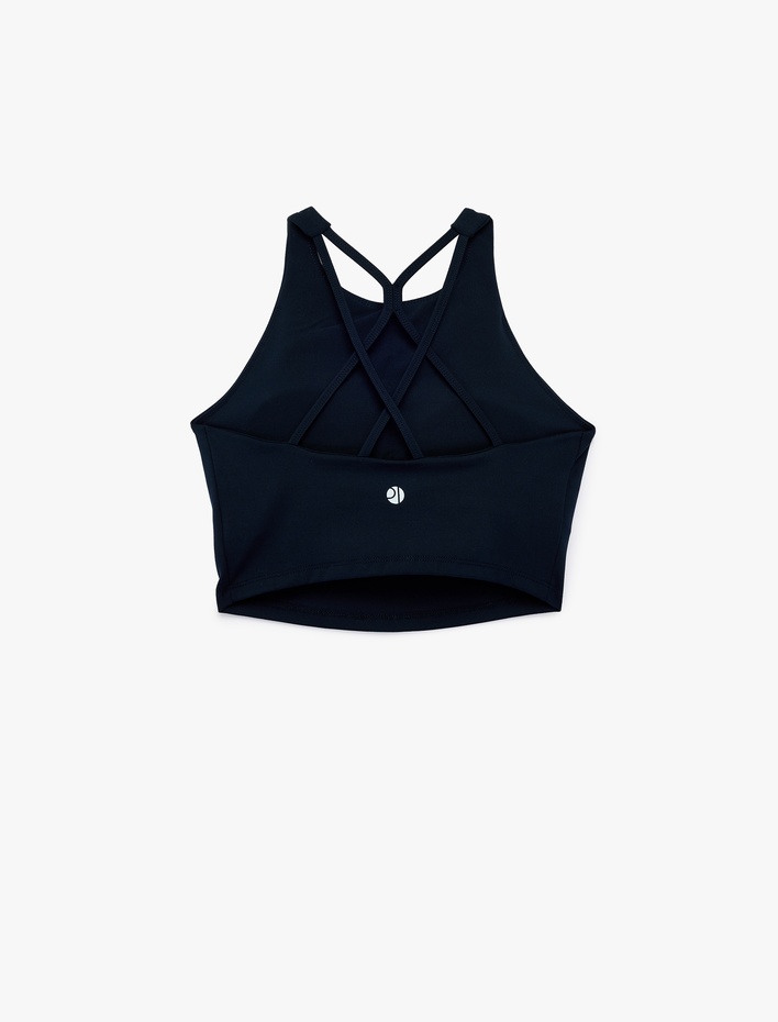  Slim Fit Kaplı Kolsuz Askılı Sırt Detaylı Sporcu Sütyeni