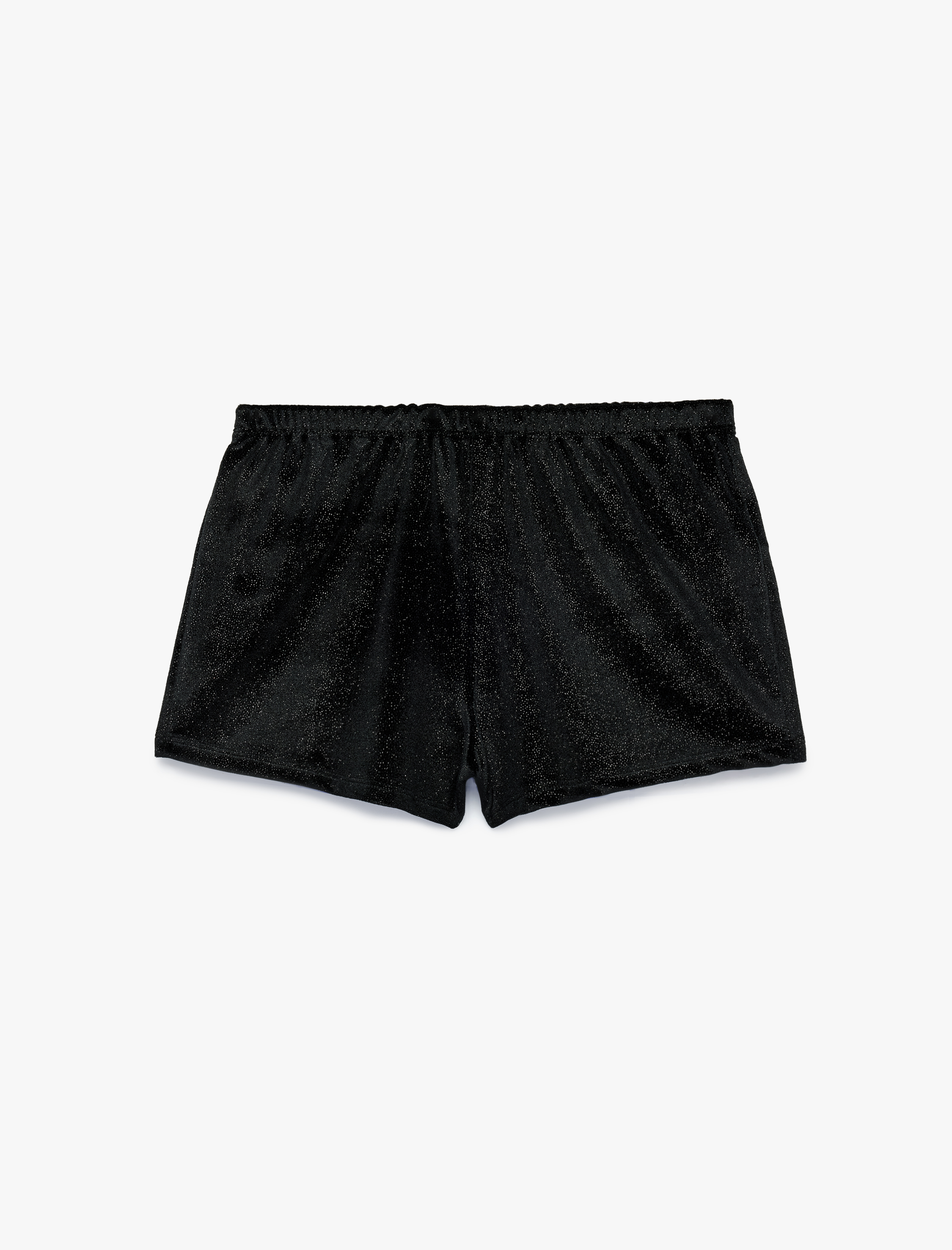   Beli Lastikli Rahat Kesim Simli Kadife Şort Pijama Altı