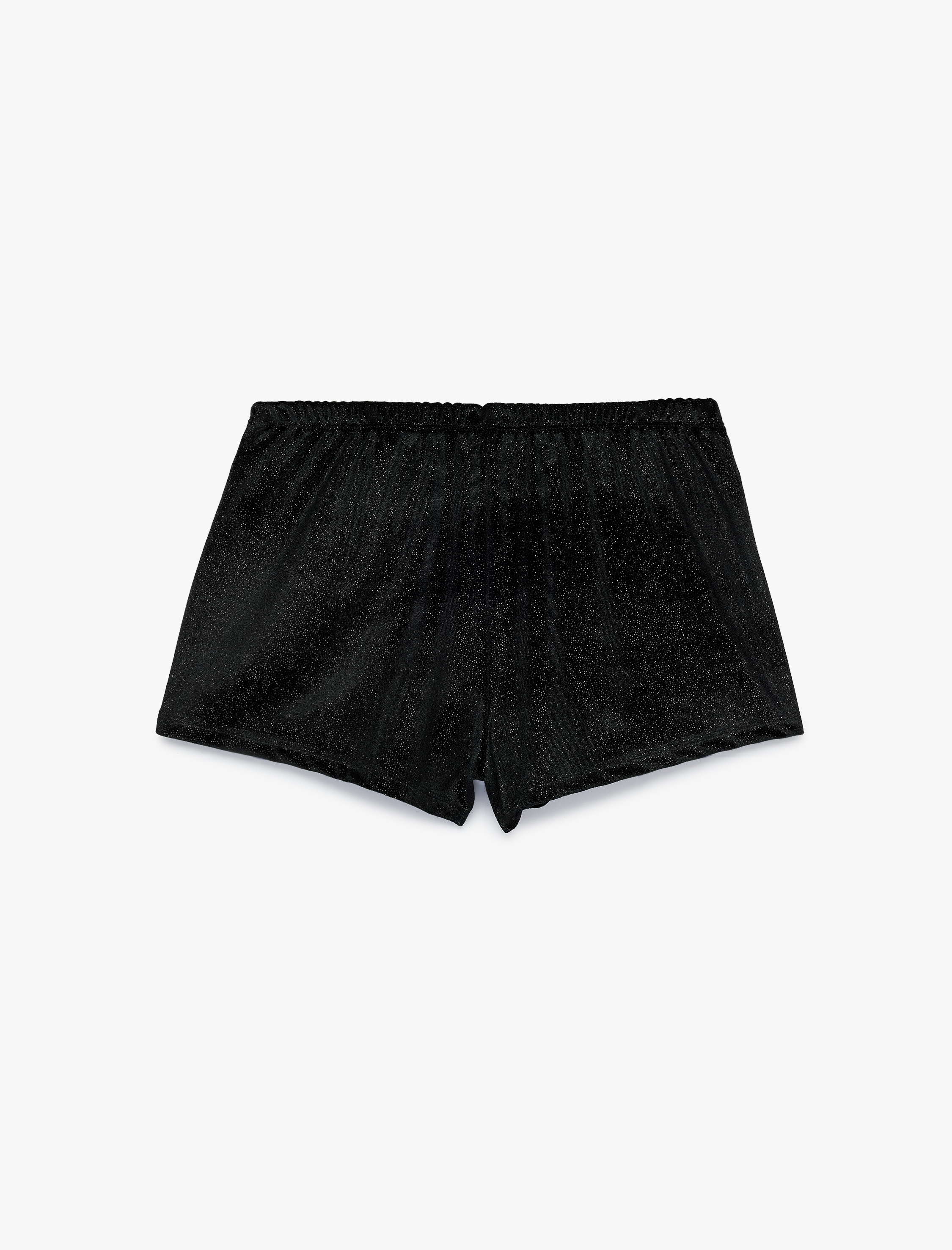   Beli Lastikli Rahat Kesim Simli Kadife Şort Pijama Altı