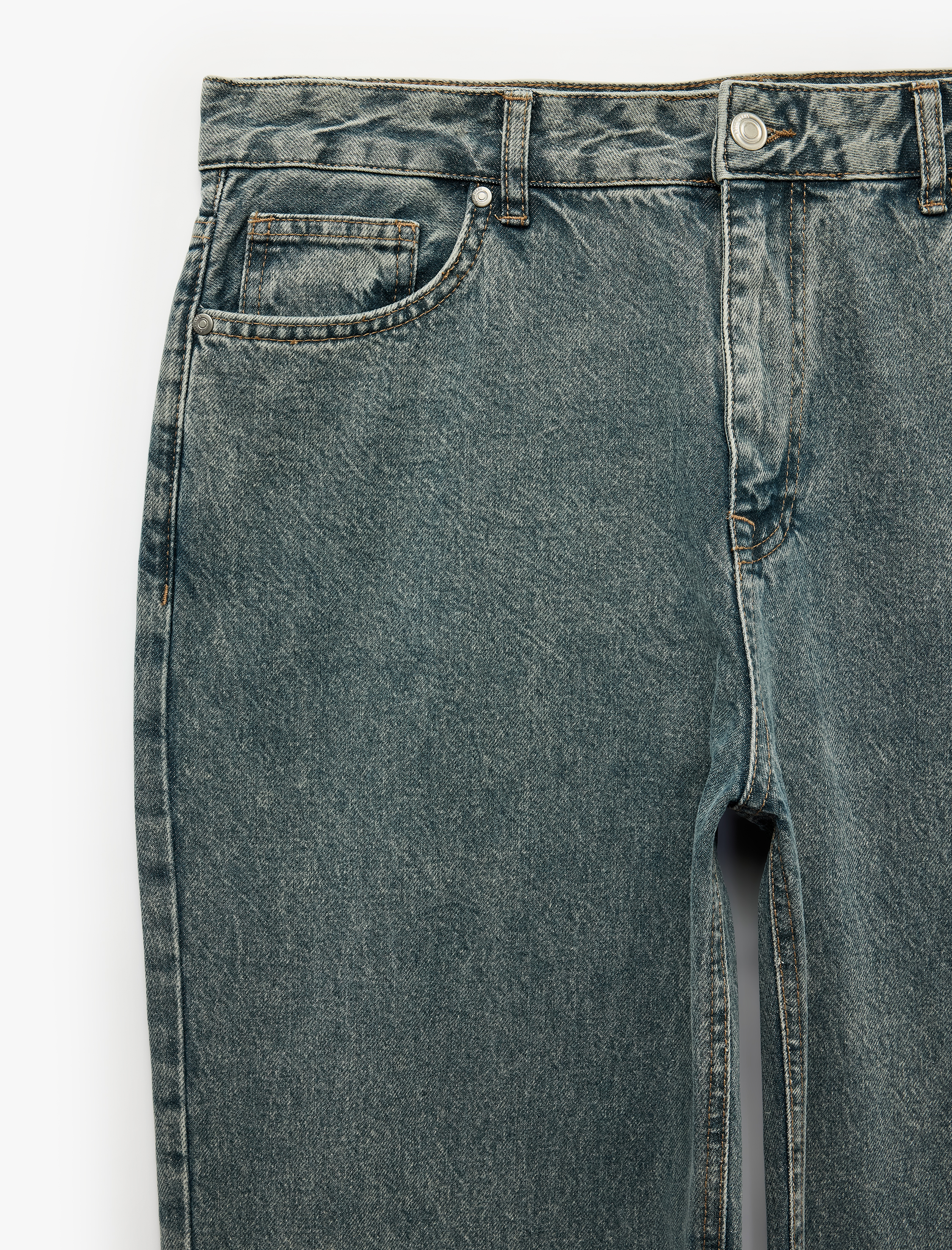   Cepli Rahat Kesim Pamuklu Baggy Jean Pantolon