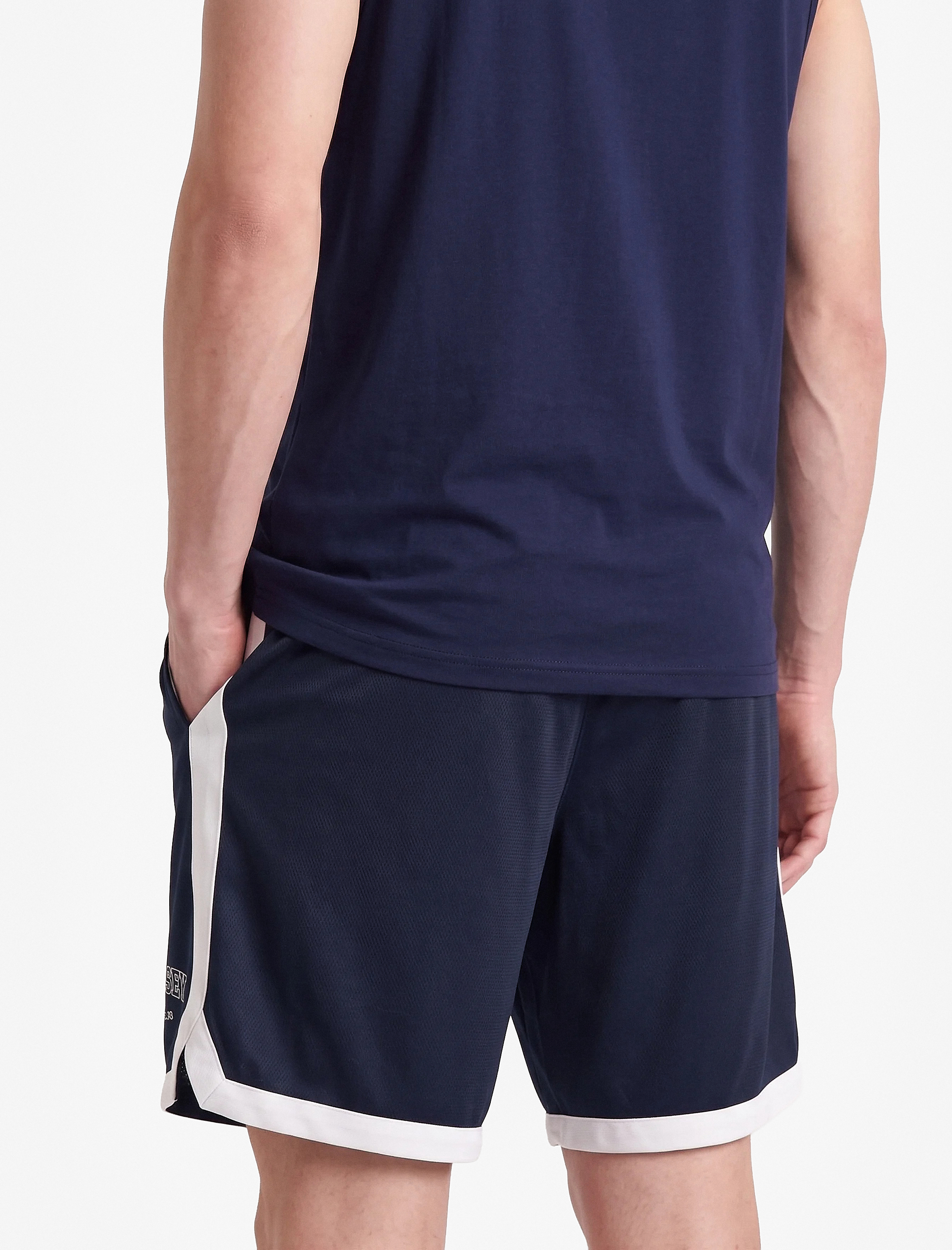   Baskılı Renk Kontrastlı Beli Lastikli Cepli Diz Altı Oversize Culotte Spor Şort