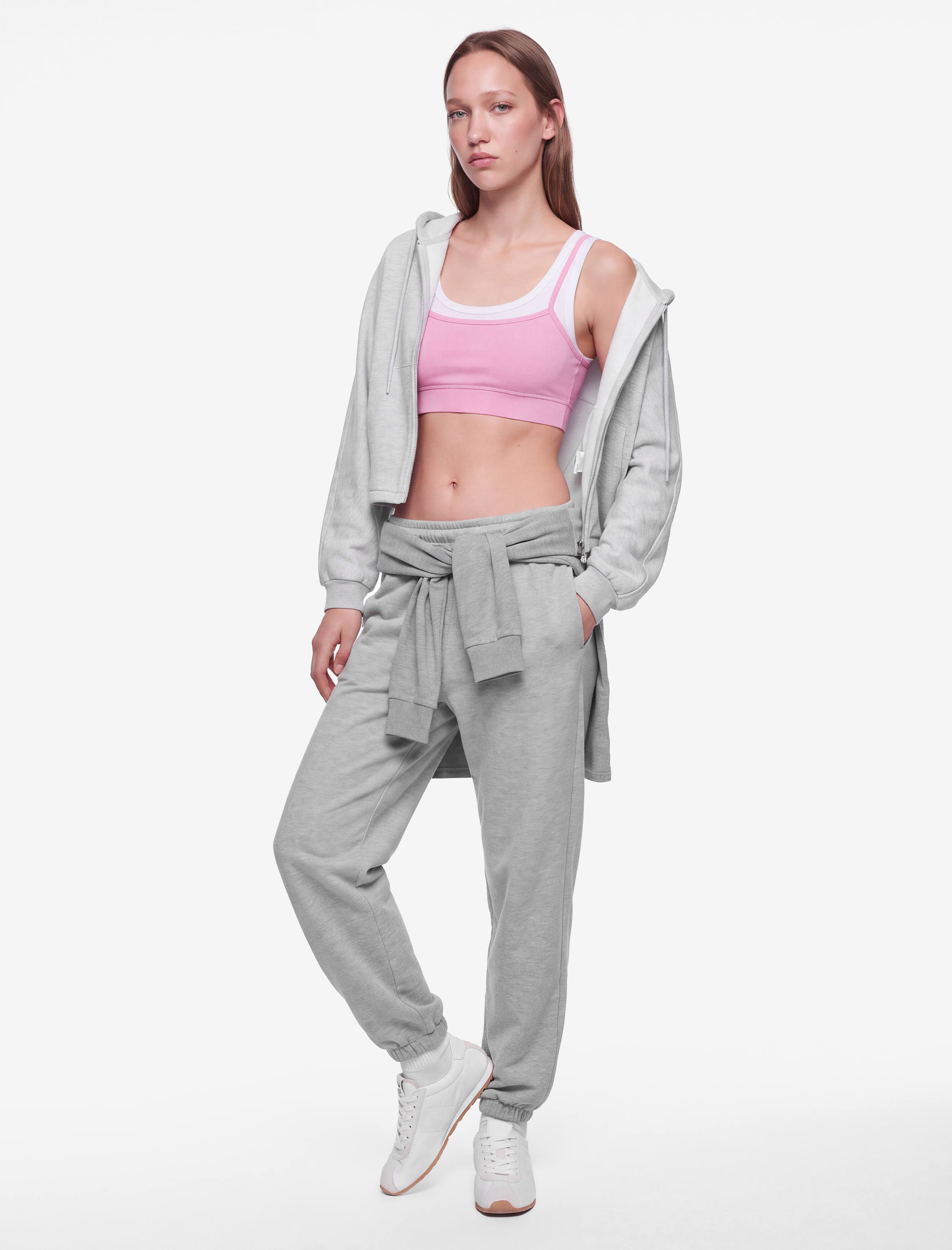  Simli Kapüşonlu Şardonlu Arkası Baskılı Crop Dansçı Sweatshirt