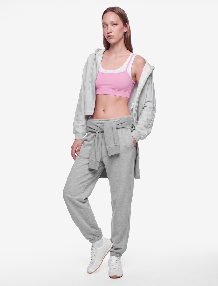  Simli Kapüşonlu Şardonlu Arkası Baskılı Crop Dansçı Sweatshirt