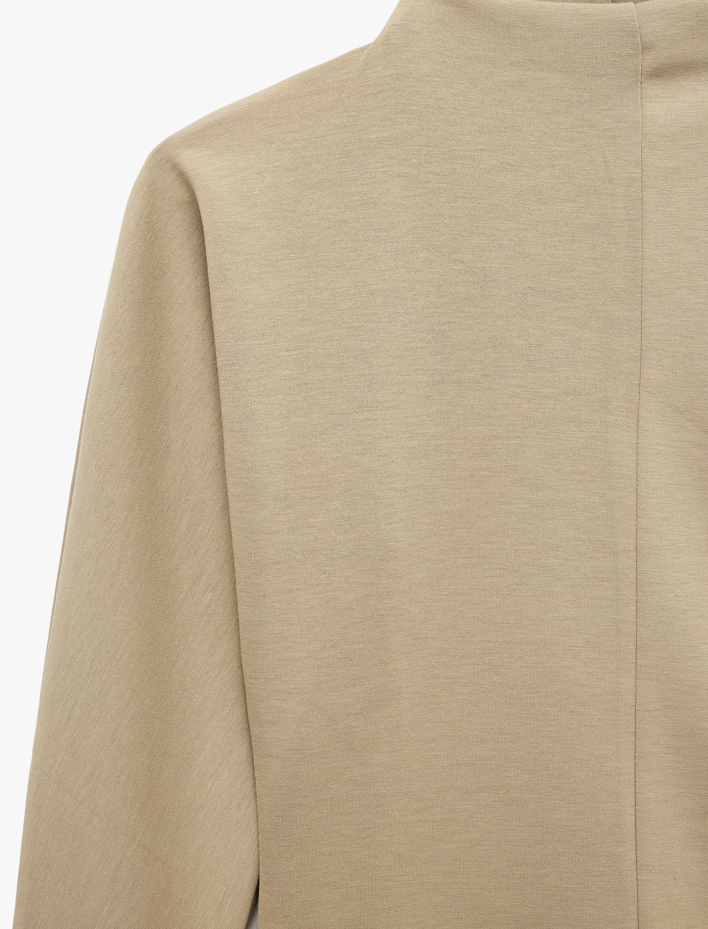  Dikiş Detaylı Slim Fit Dik Yaka Uzun Kollu Tişört