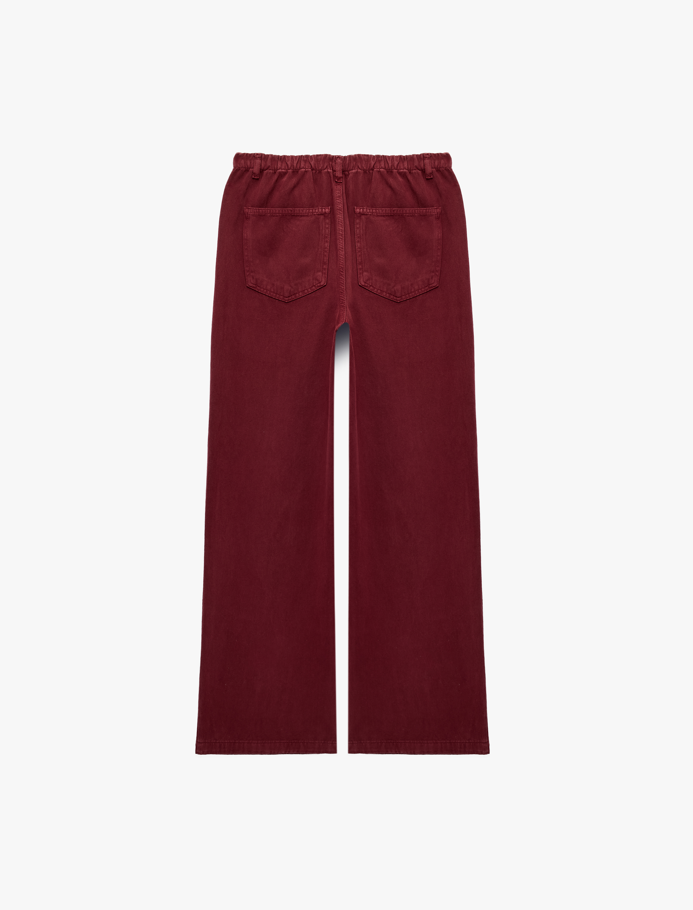  Pamuklu Bol Kalıp Çıtçıt Düğmeli Beli Bağcıklı Denim Pantolon  - Loose Fit Jeans