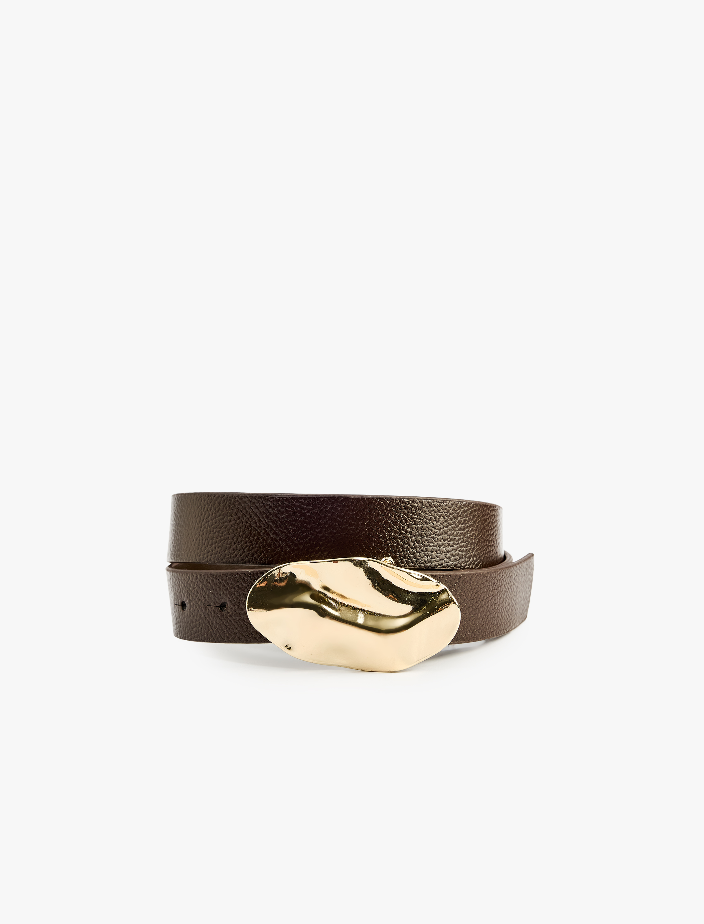  Kadın Oval Toka Detaylı Suni Deri Kemer