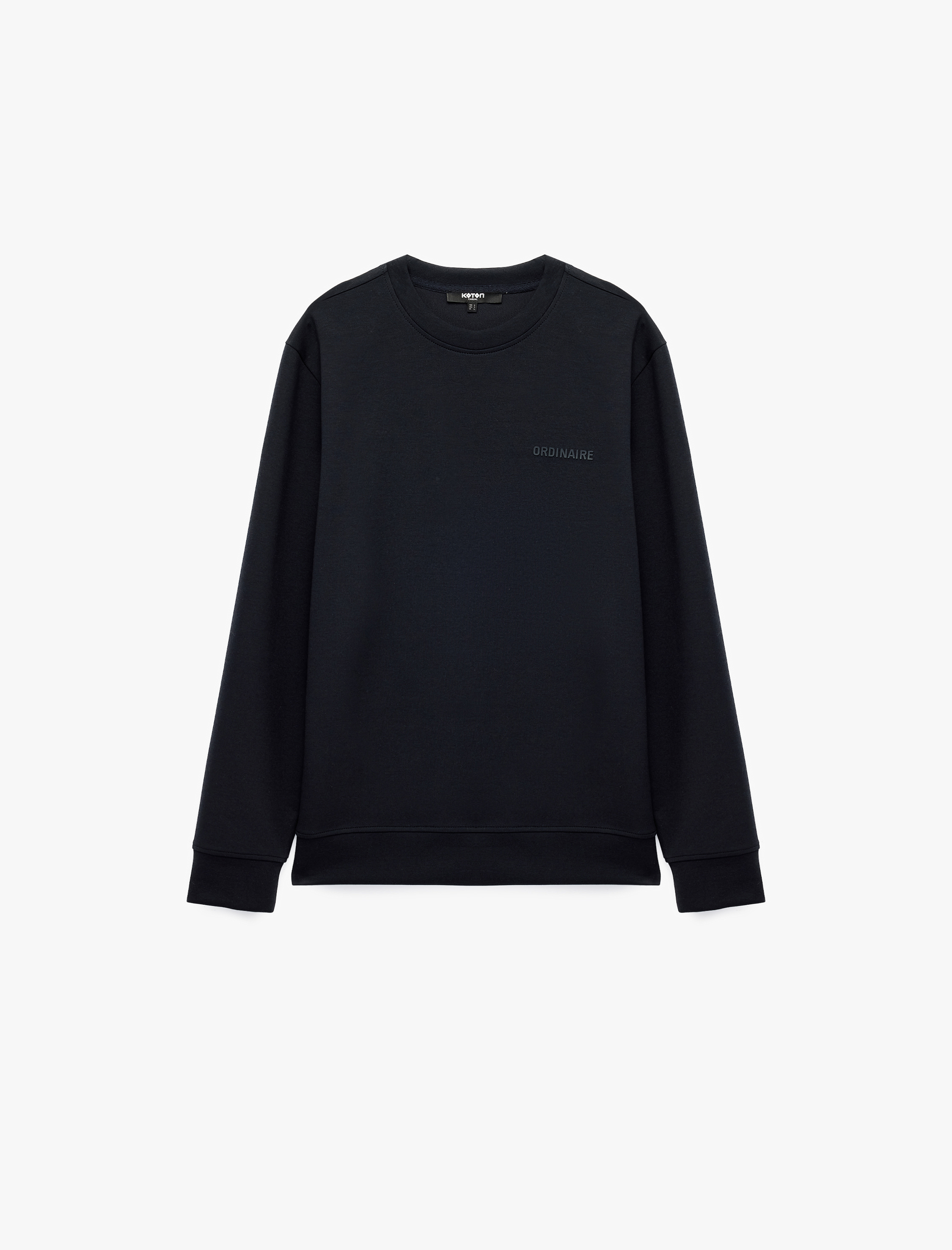   Üç İplik Şardonlu Bisiklet Yaka Uzun Kollu Baskılı Sweatshirt