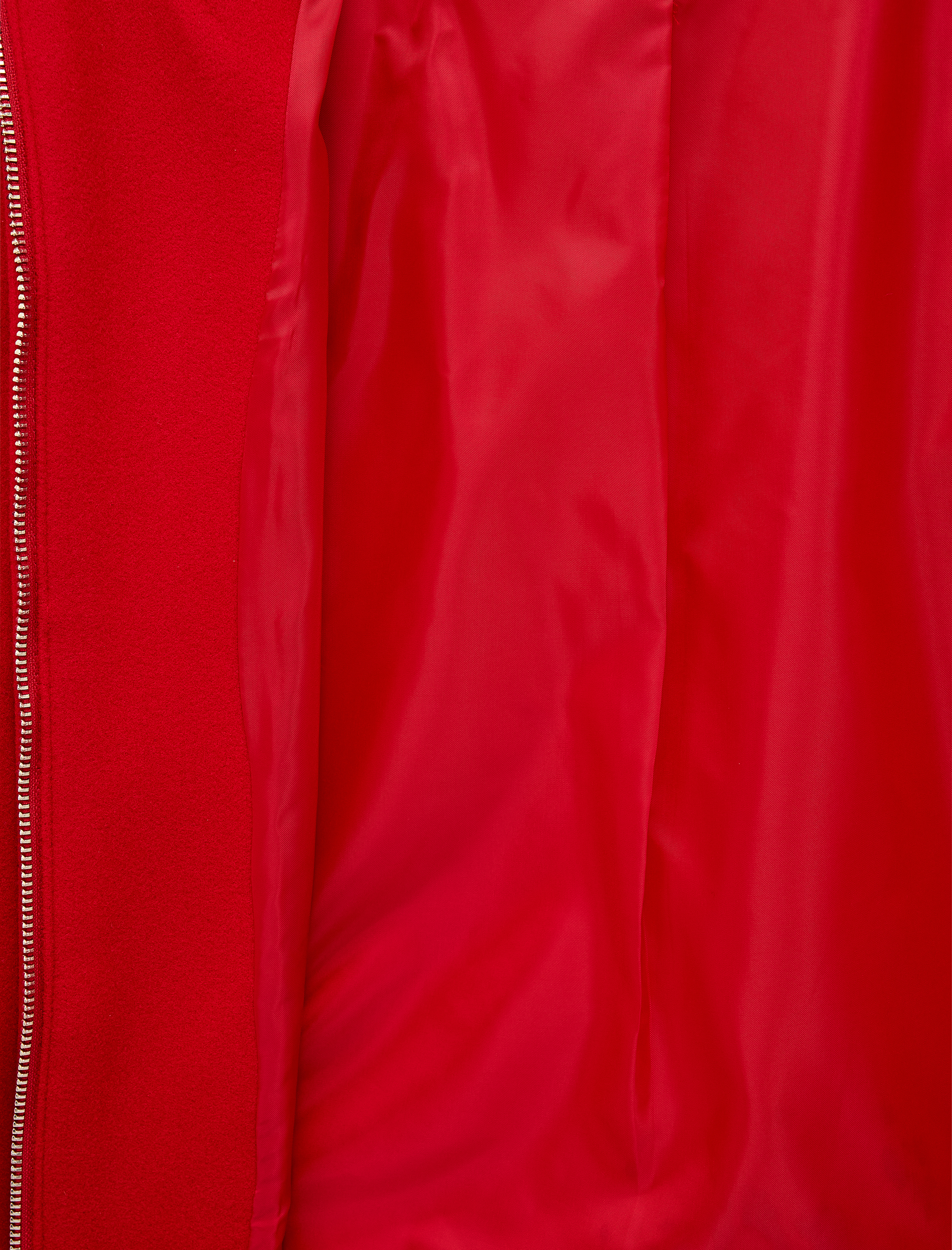   Uzun Kollu Fermuarlı Dik Yaka Oversize Kaşe Bomber Ceket