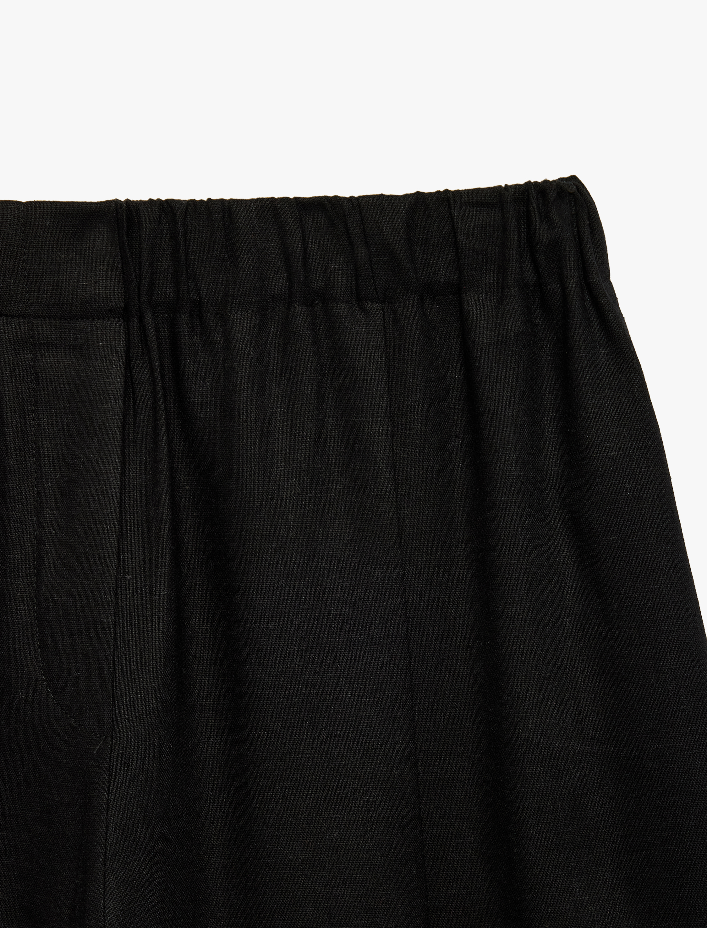   Beli Lastikli Rahat Kalıp Keten Pantolon
