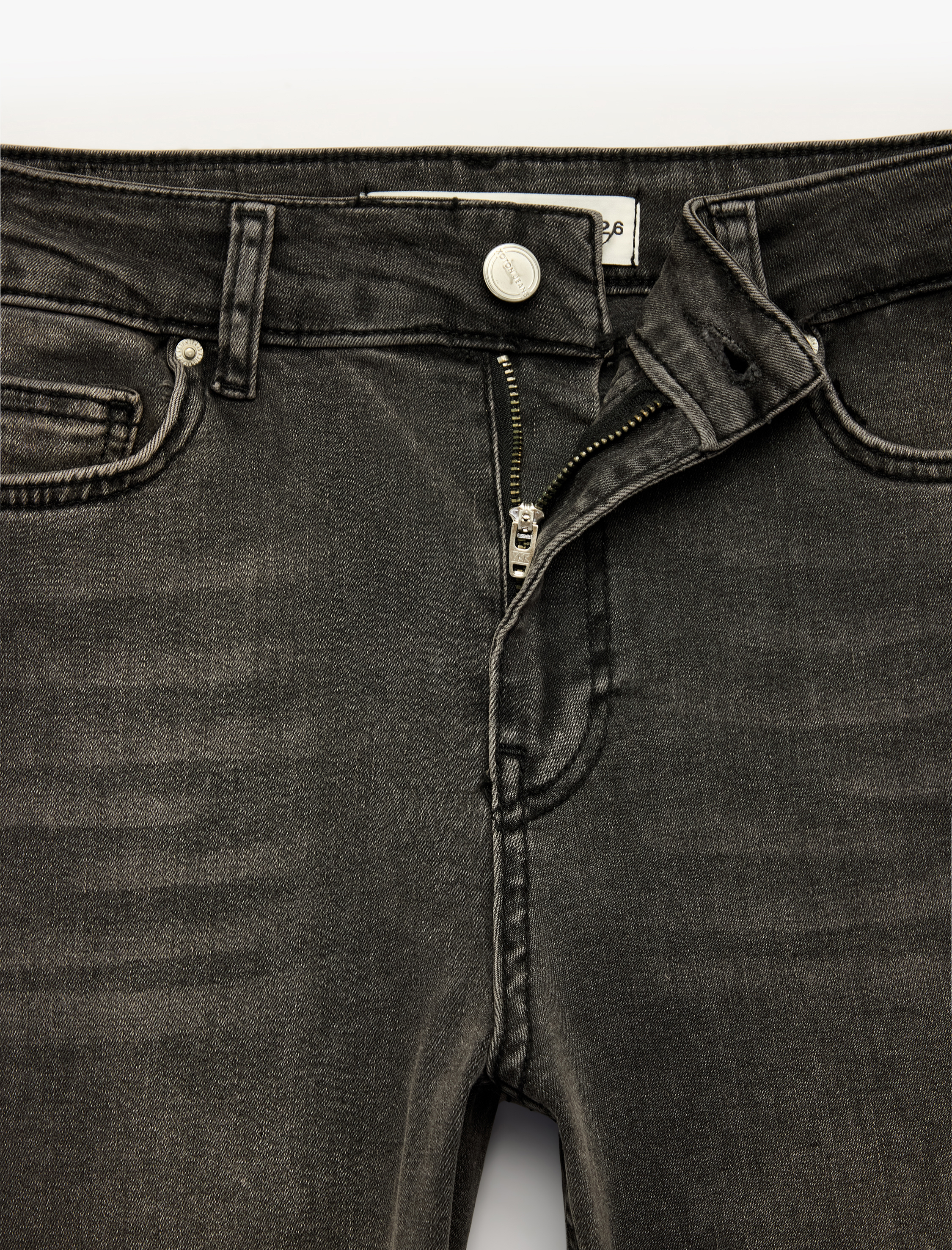   Normal Bel Dar Kesim Pamuklu Kısa İspanyol Paça Denim Pantolon - Flare Jeans