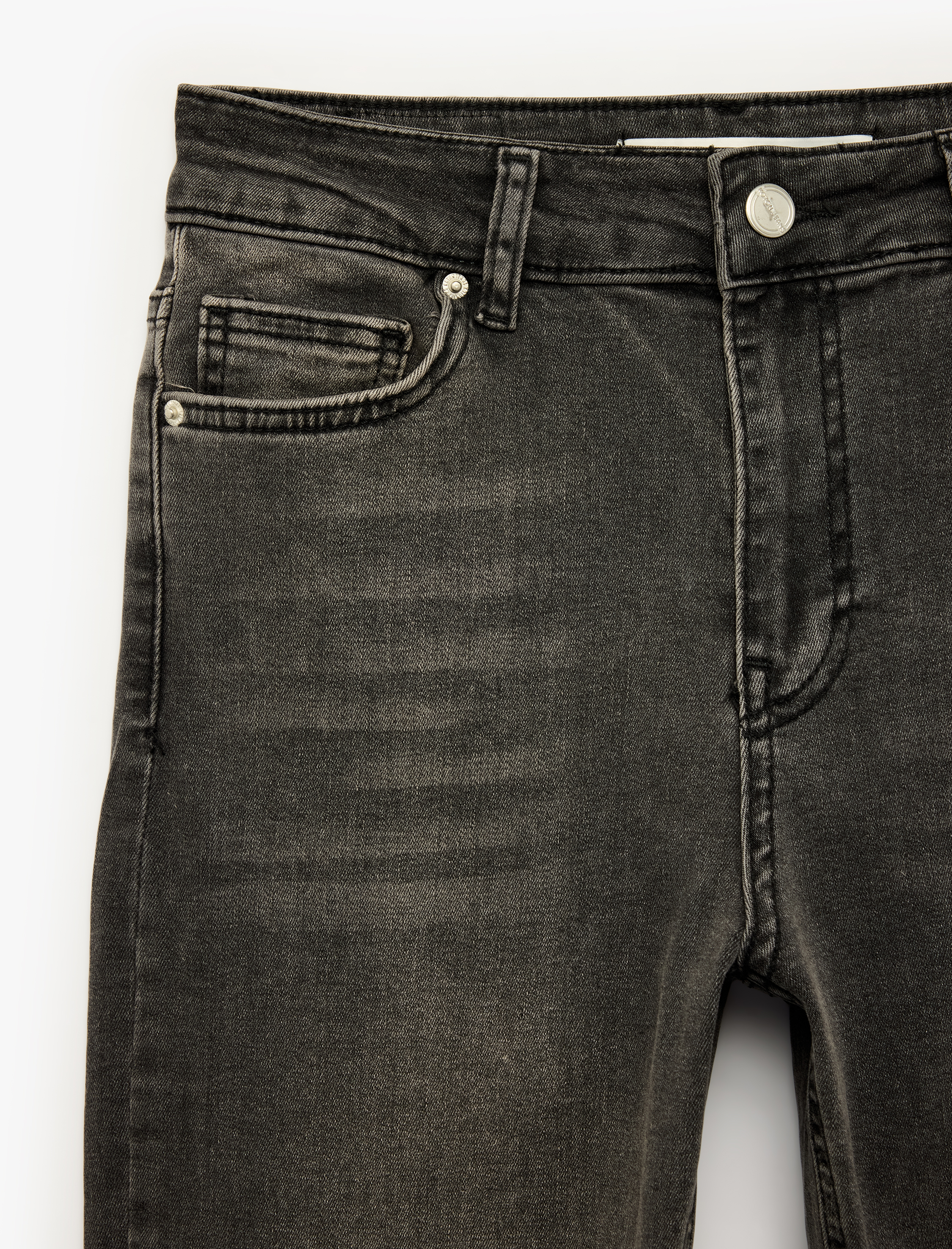   Normal Bel Dar Kesim Pamuklu Kısa İspanyol Paça Denim Pantolon - Flare Jeans