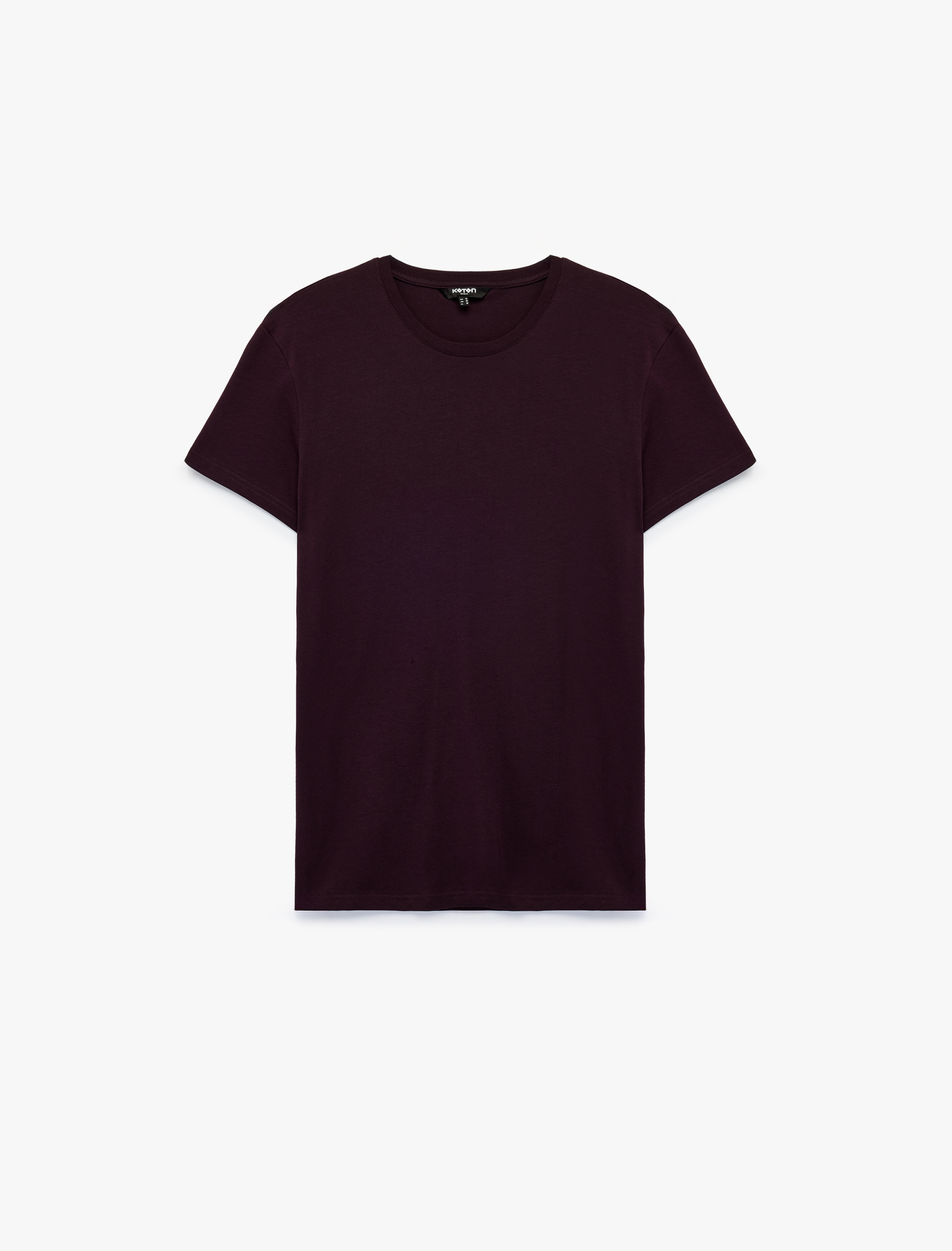  Pamuklu Kısa Kollu Bisiklet Yaka Basic Slim Fit Tişört
