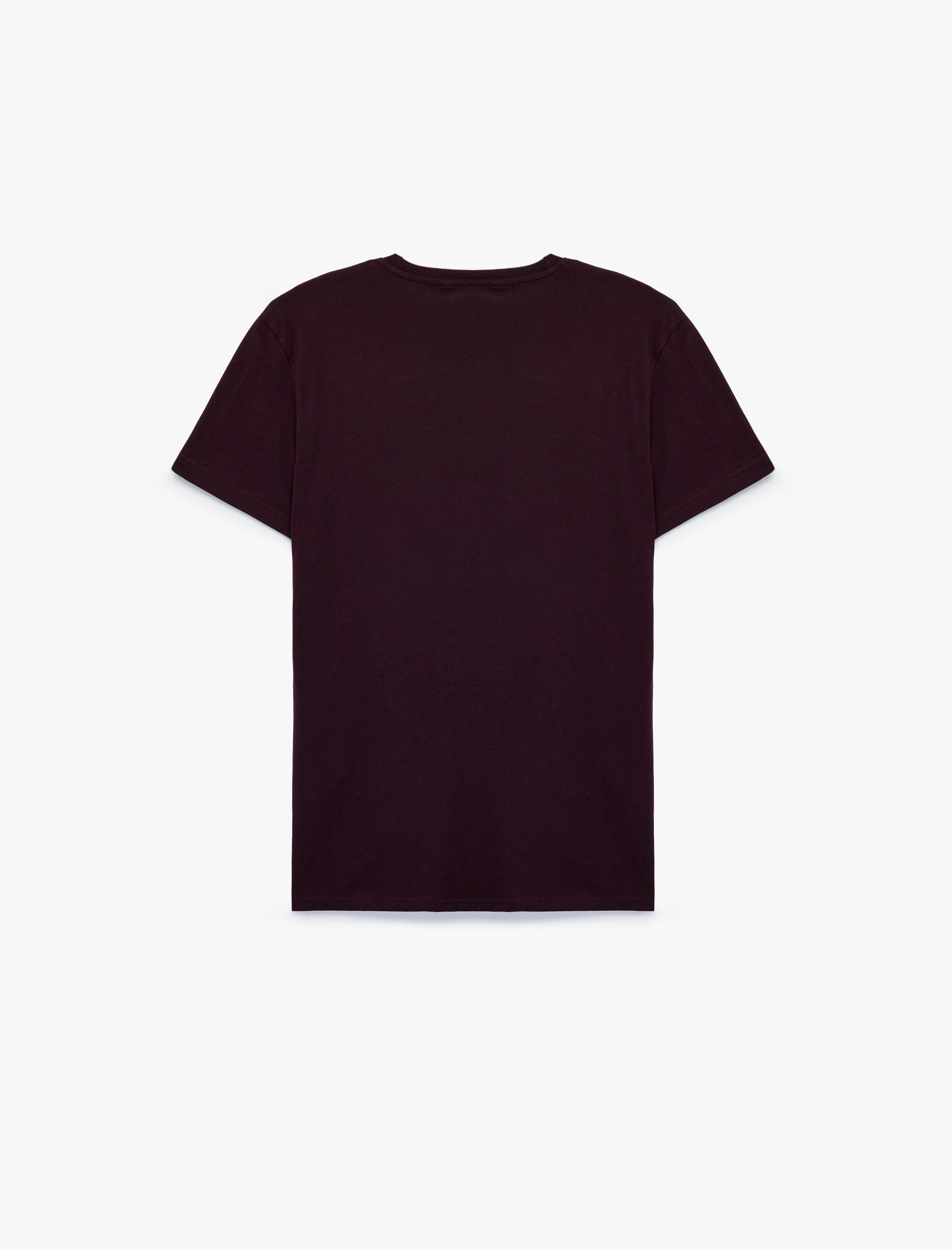   Pamuklu Kısa Kollu Bisiklet Yaka Basic Slim Fit Tişört