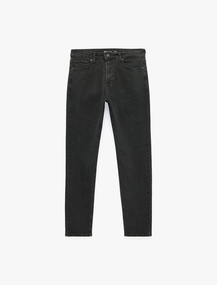  Normal Bel Cepli Pamuklu Slim Fit Jean Pantolon - Brad Jean