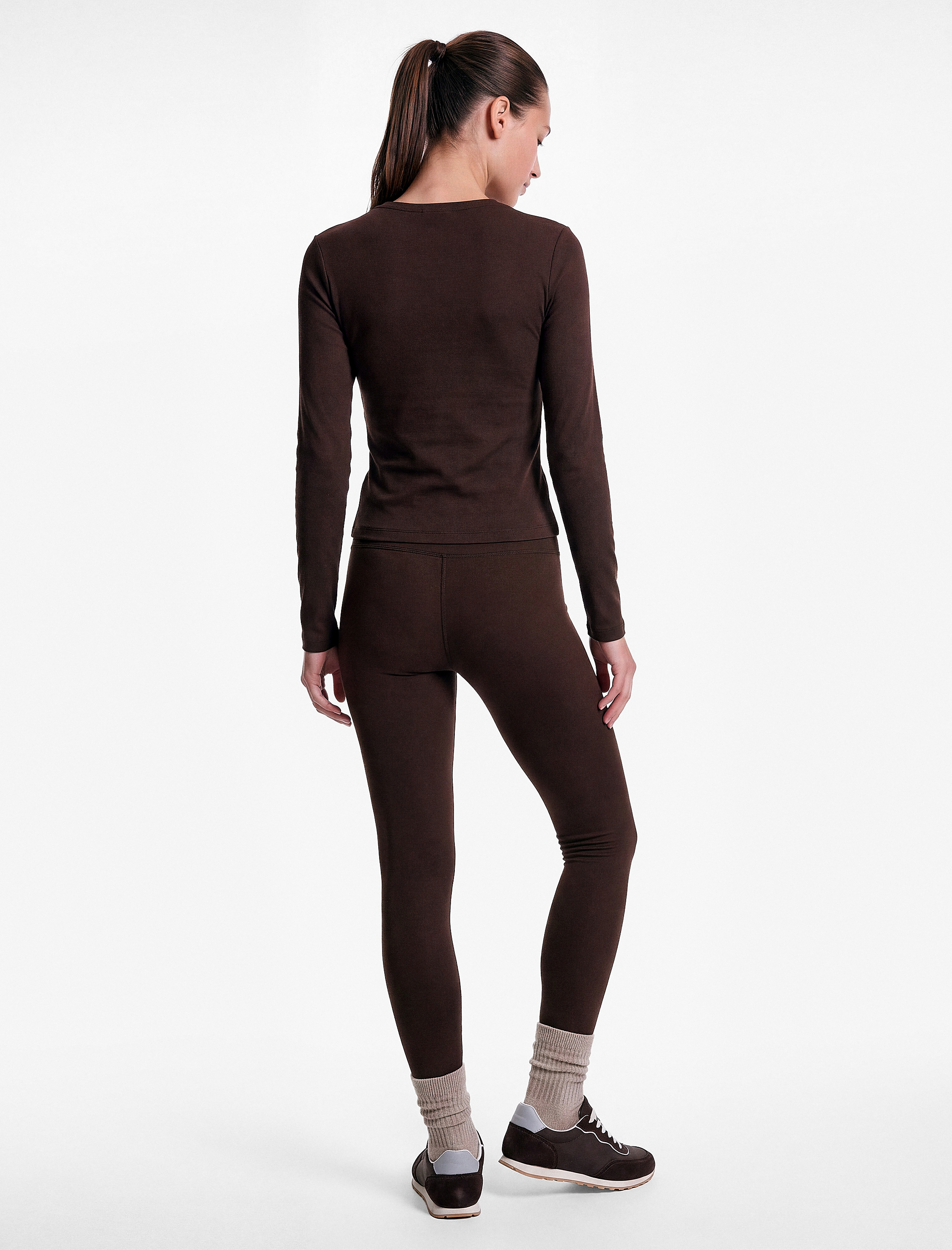   Slim Fit Uzun Kollu Bisiklet Yaka Spor Tişört