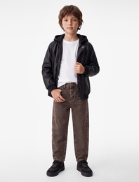 Cepli Rahat Kesim Pamuklu Denim Pantolon