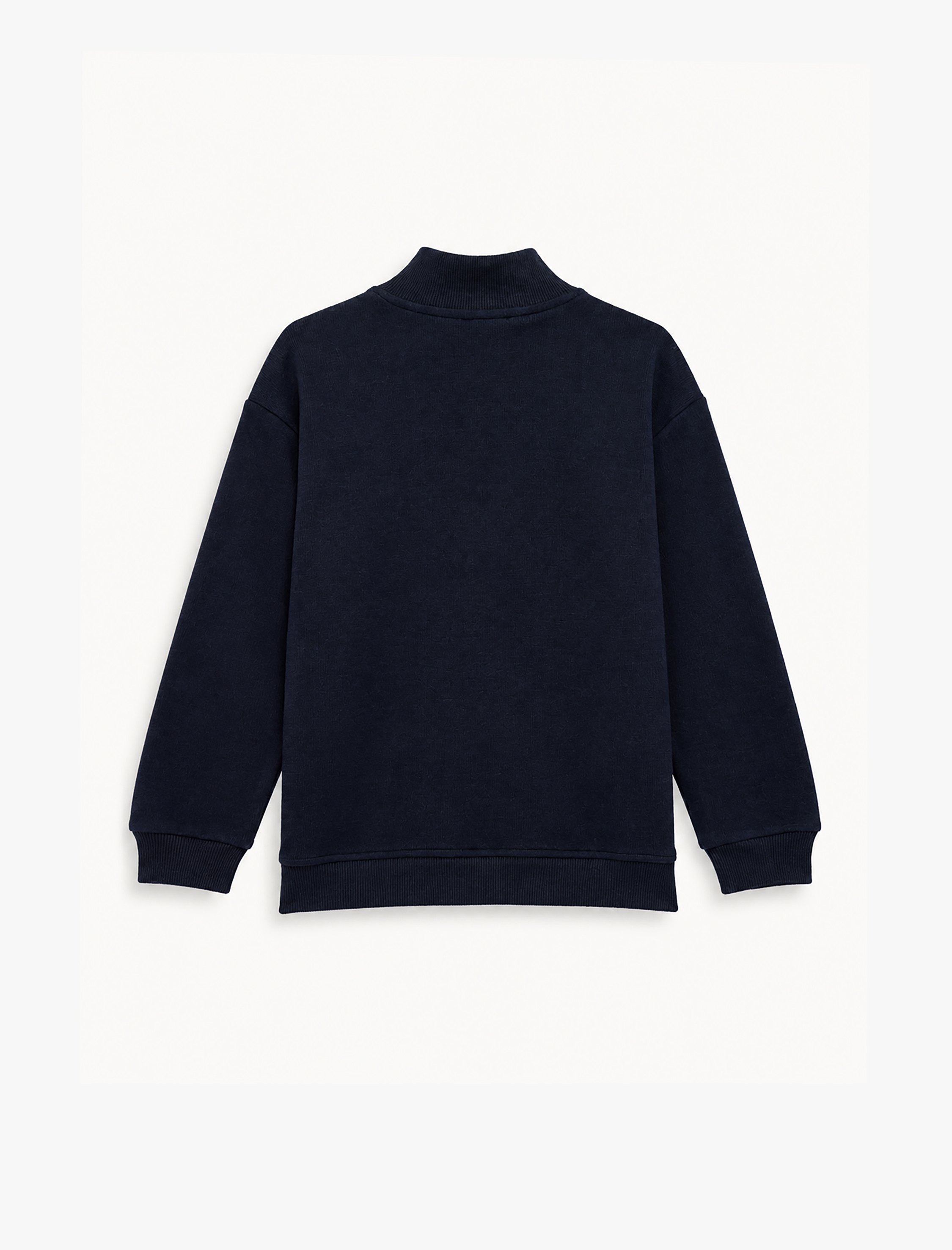  Erkek Çocuk Yarım Fermuarlı Uzun Kollu Dik Yaka Sweatshirt