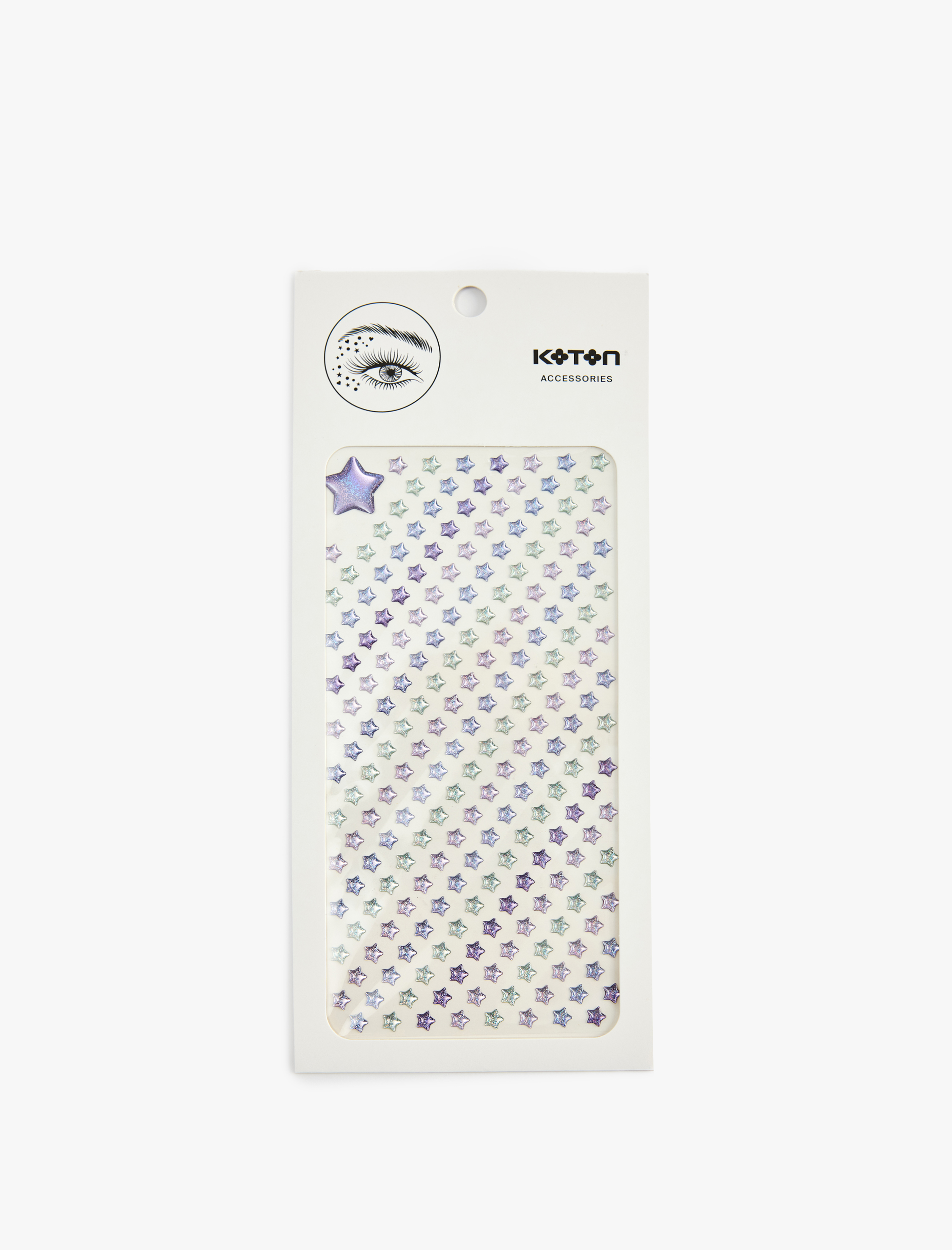  Kadın Yıldız Desenli Taşlı Sticker Seti