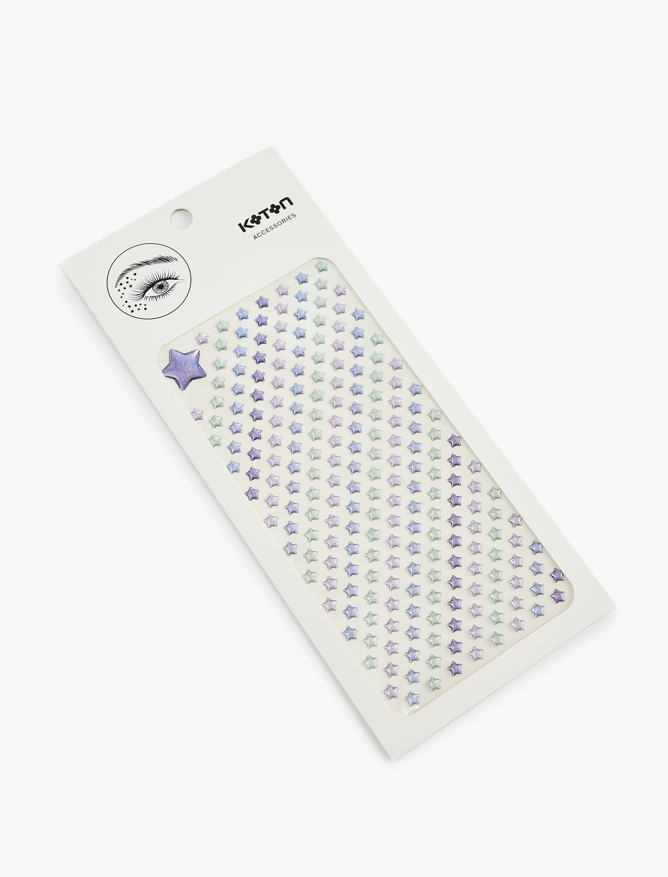  Kadın Yıldız Desenli Taşlı Sticker Seti