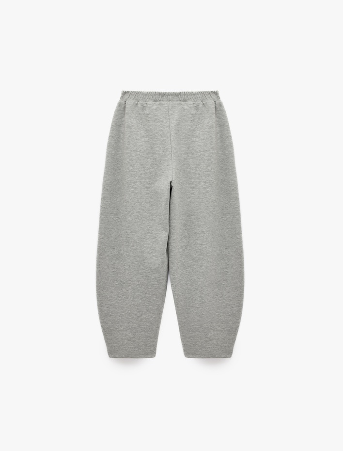  Beli Lastikli Rahat Kalıp Cepli Uzun Örme Pijama Altı