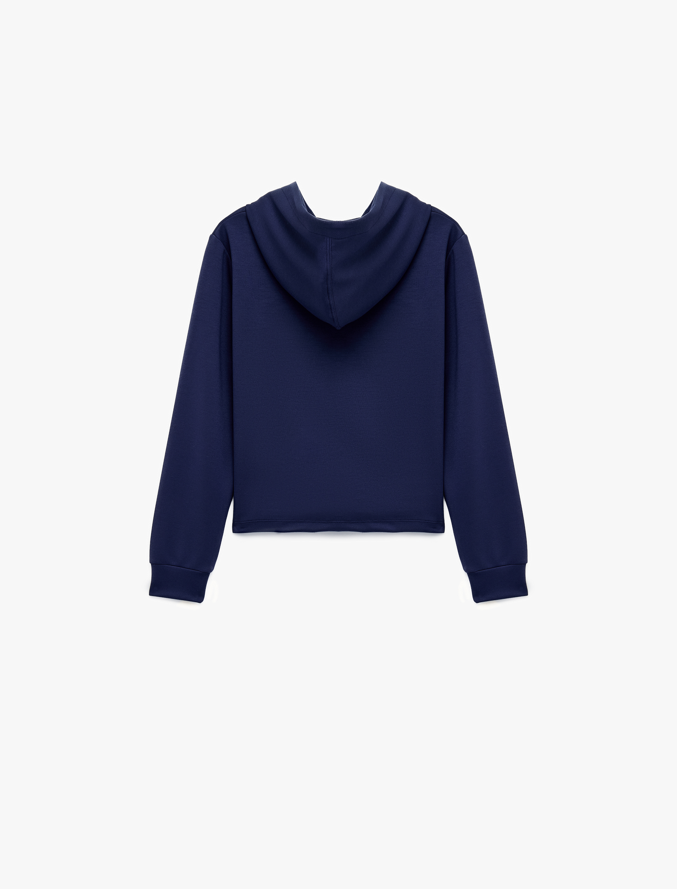  Kız Çocuk Fermuarlı Cepli Baskılı Kapşonlu Modal Sweatshirt