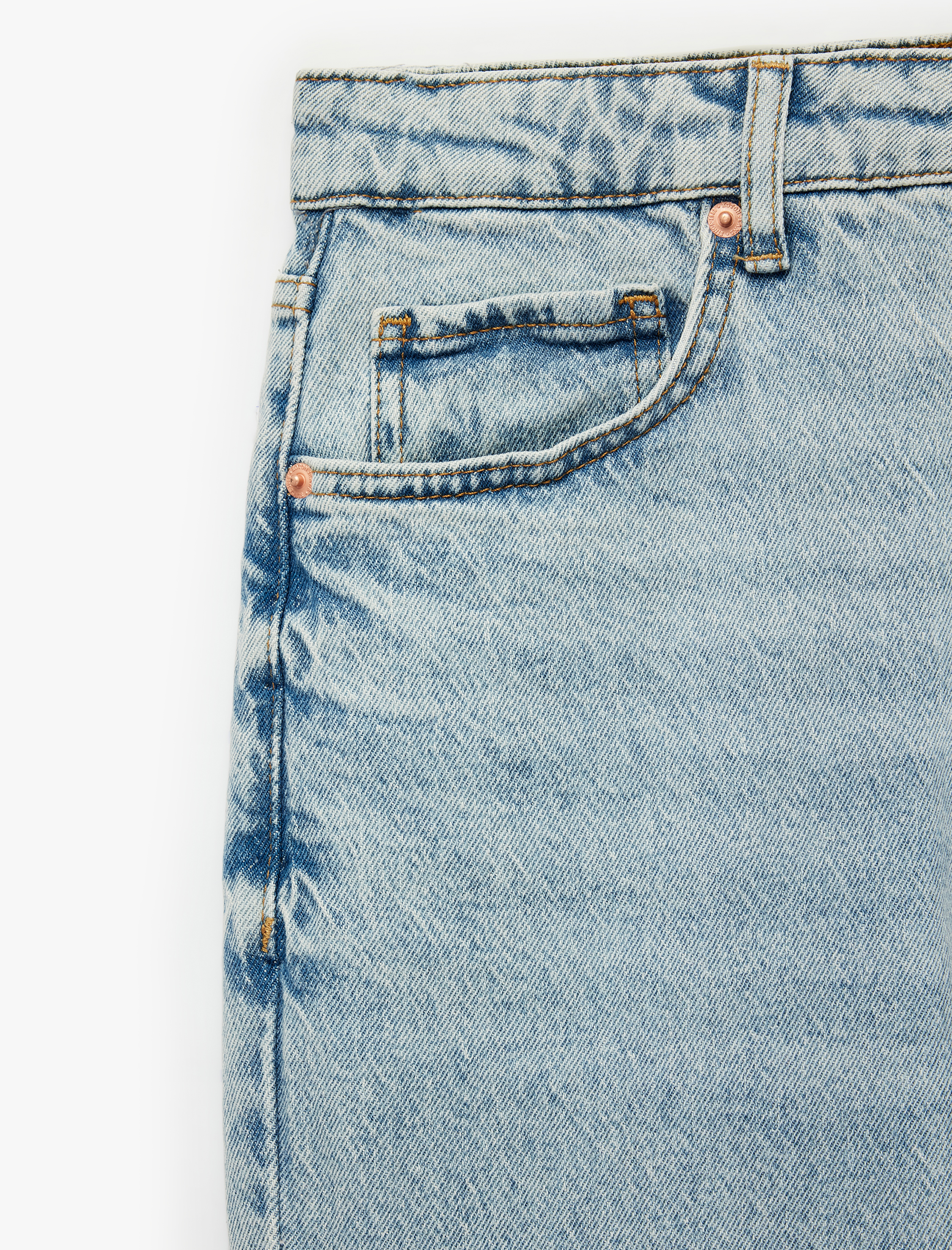   Pamuklu Normal Bel Cepli Straight Fit Jean Pantolon - Mark Jean