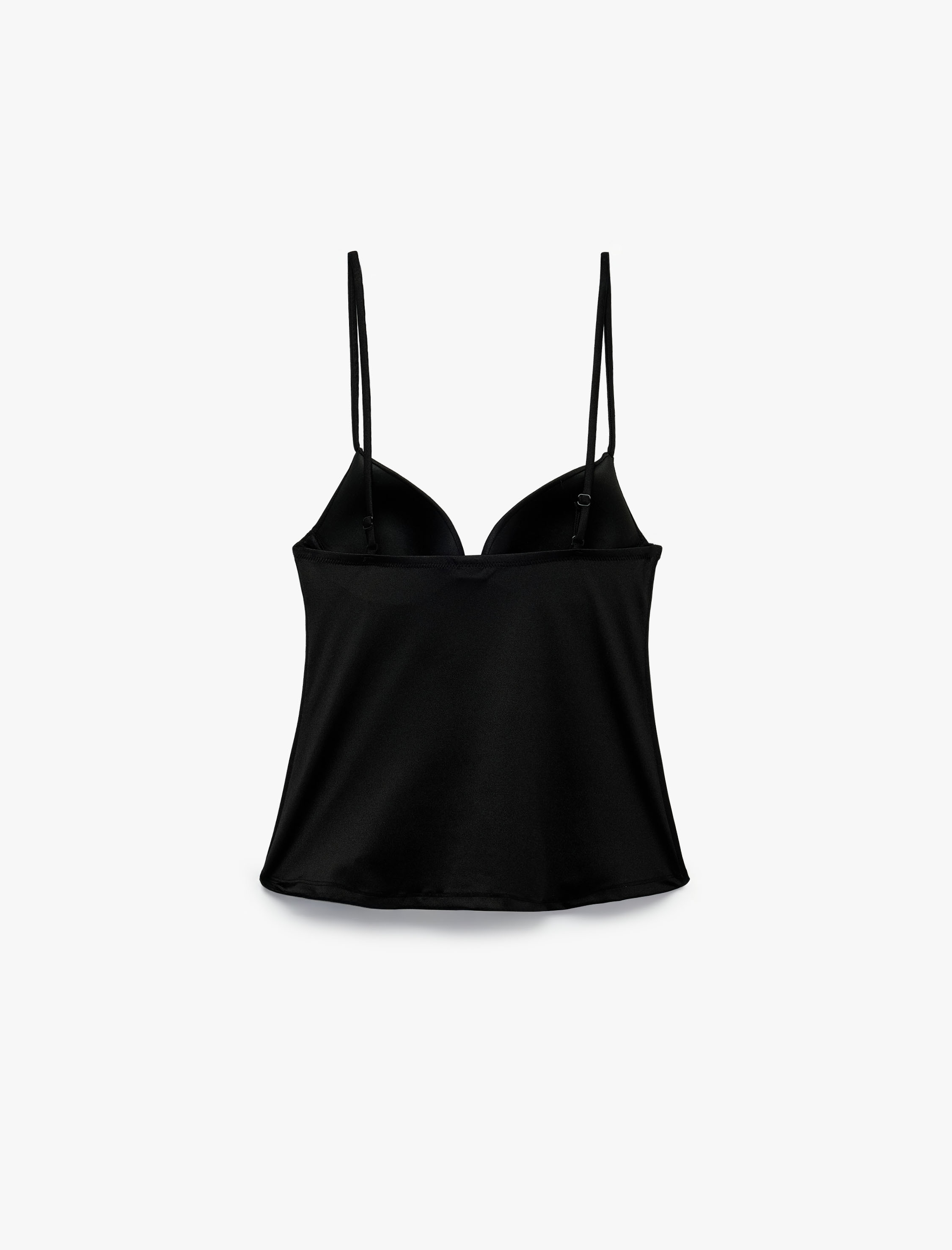   Rahat Kalıp V Yaka İnce Askılı Pijama Üstü
