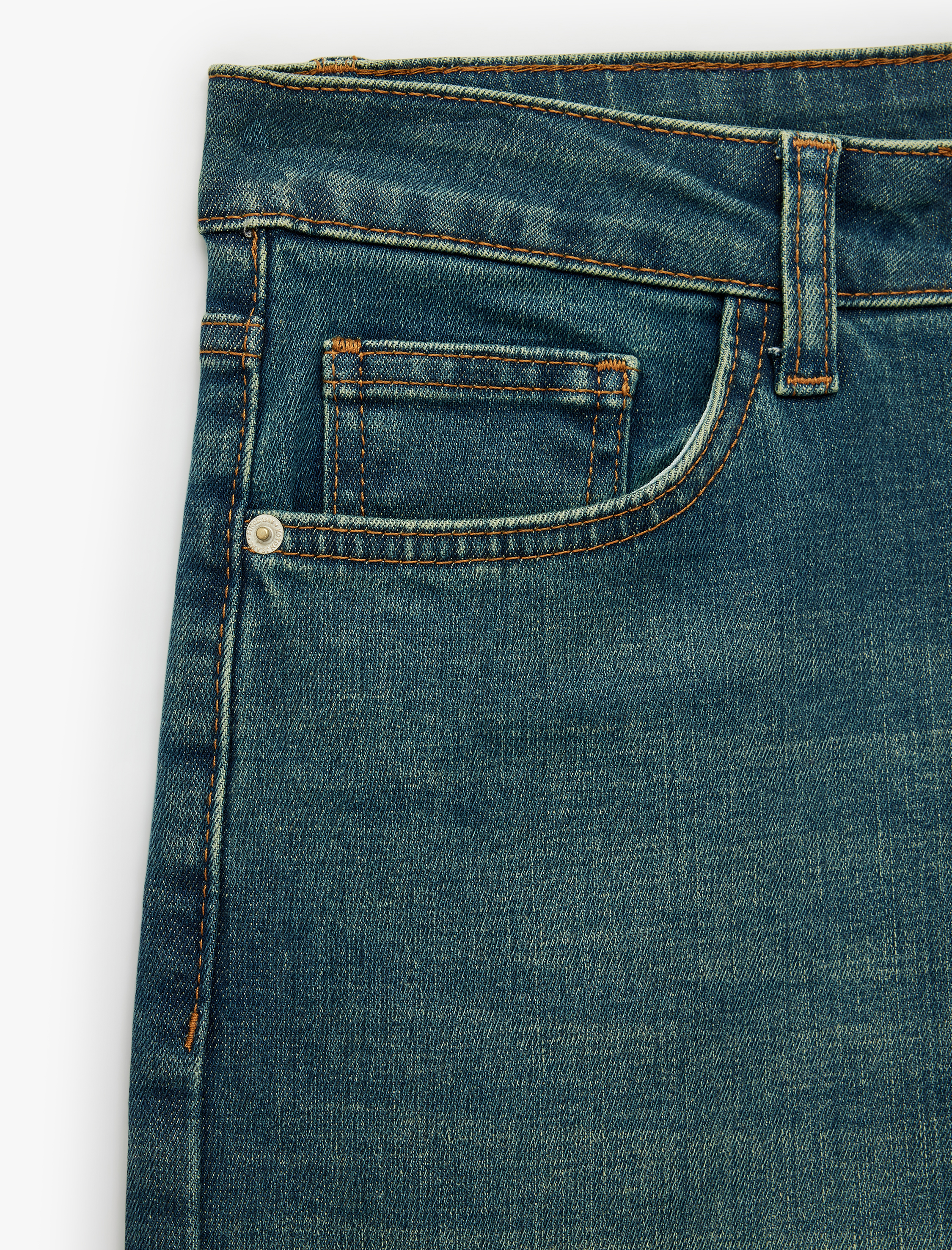  Normal Bel Cepli Pamuklu Straight Jean Pantolon - Mark Jean