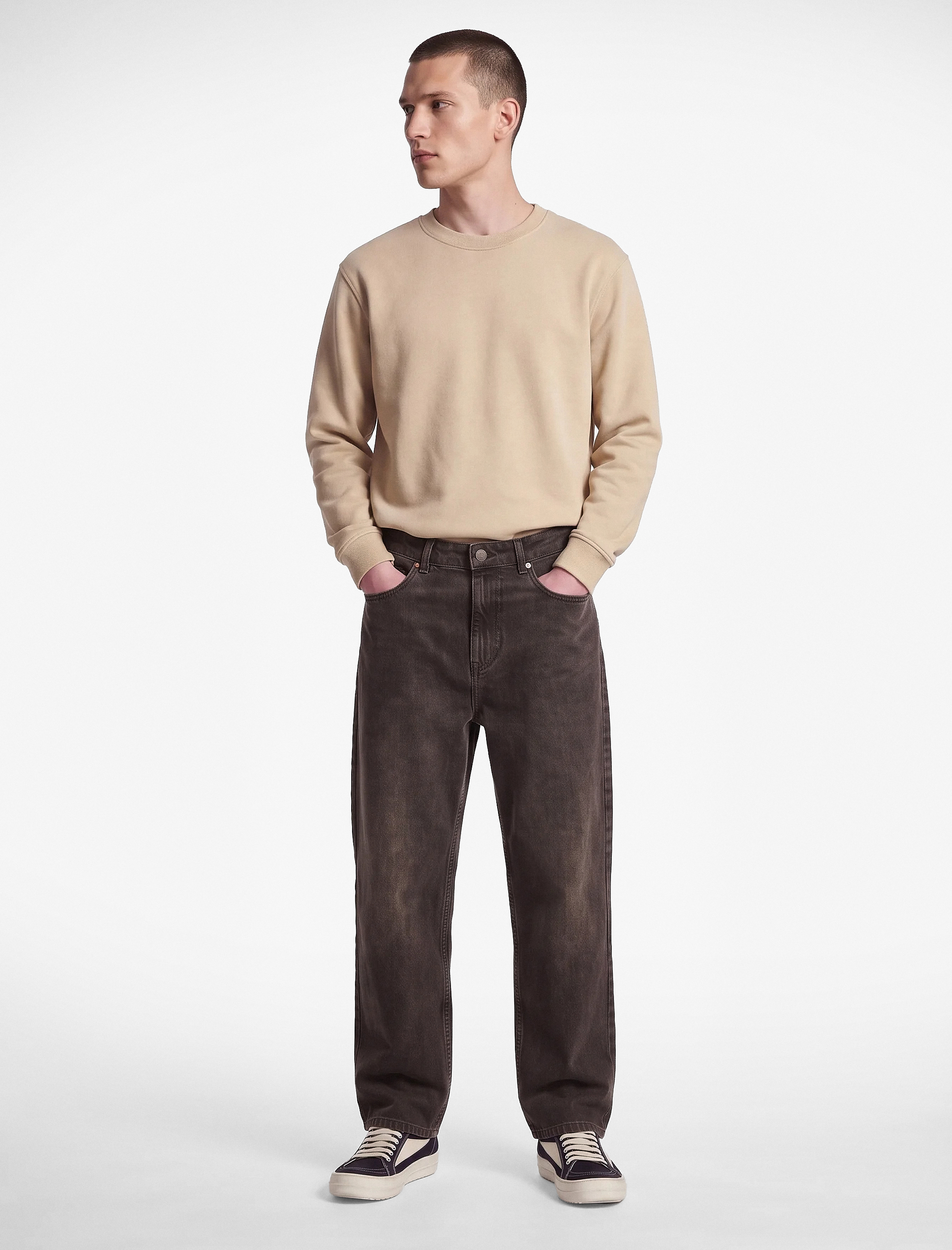   Normal Bel Cepli Oversize Pamuklu Baggy Jean Pantolon