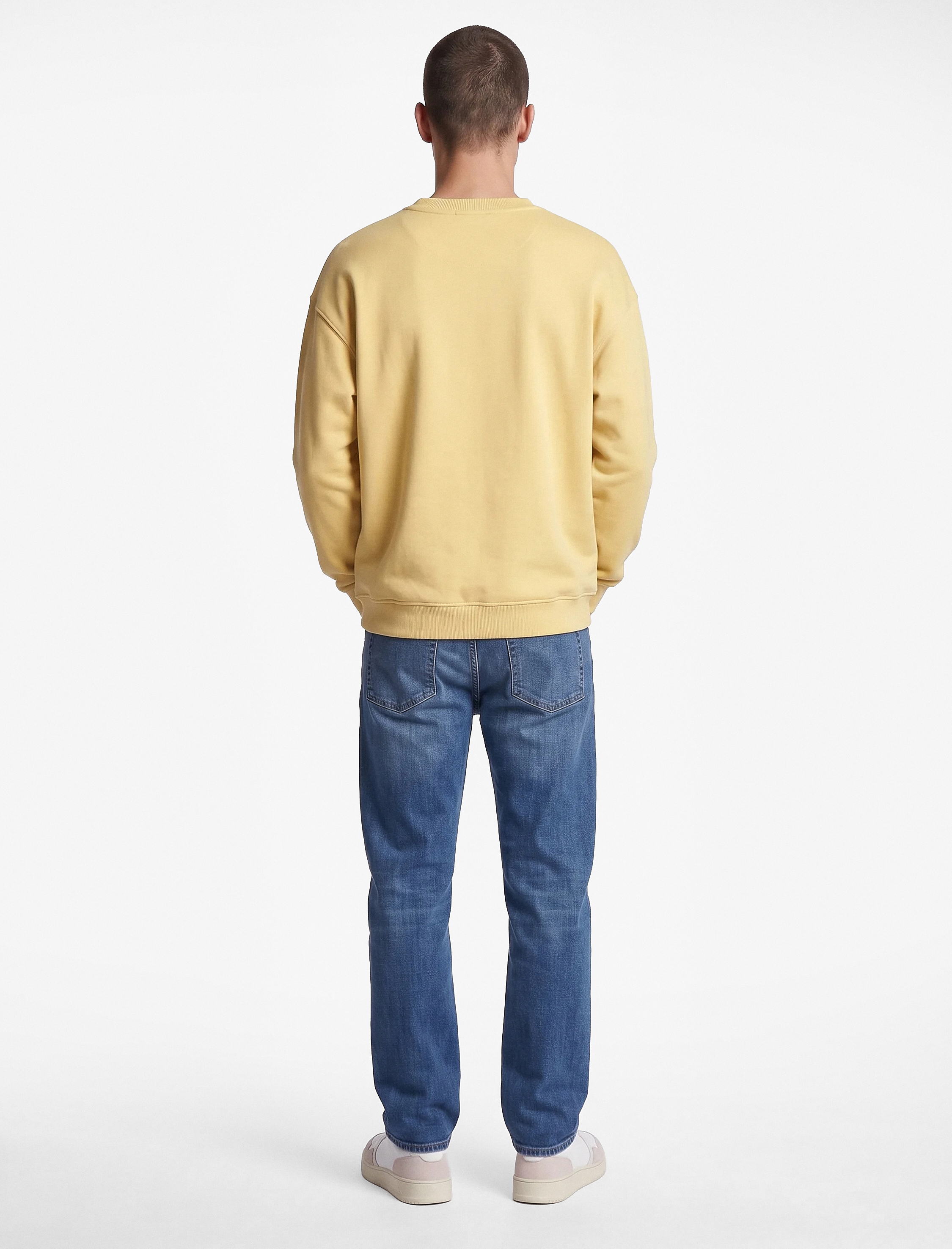   Rahat Kalıp Uzun Kollu Üç İplik Bisiklet Yaka Pamuklu Baskılı Sweatshirt