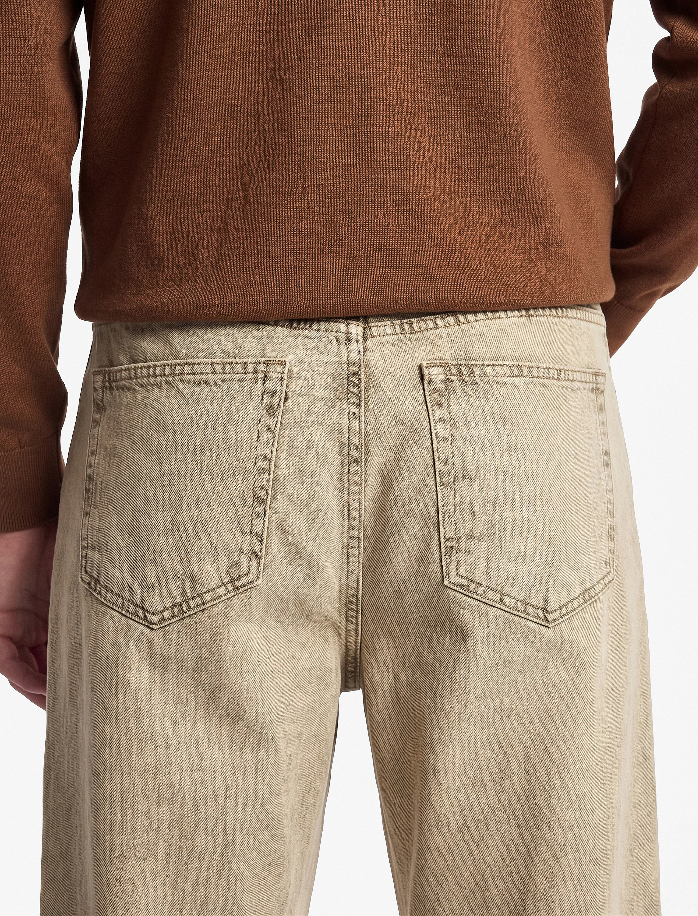   Pamuklu Rahat Kalıp Cepli Baggy Jean Pantolon