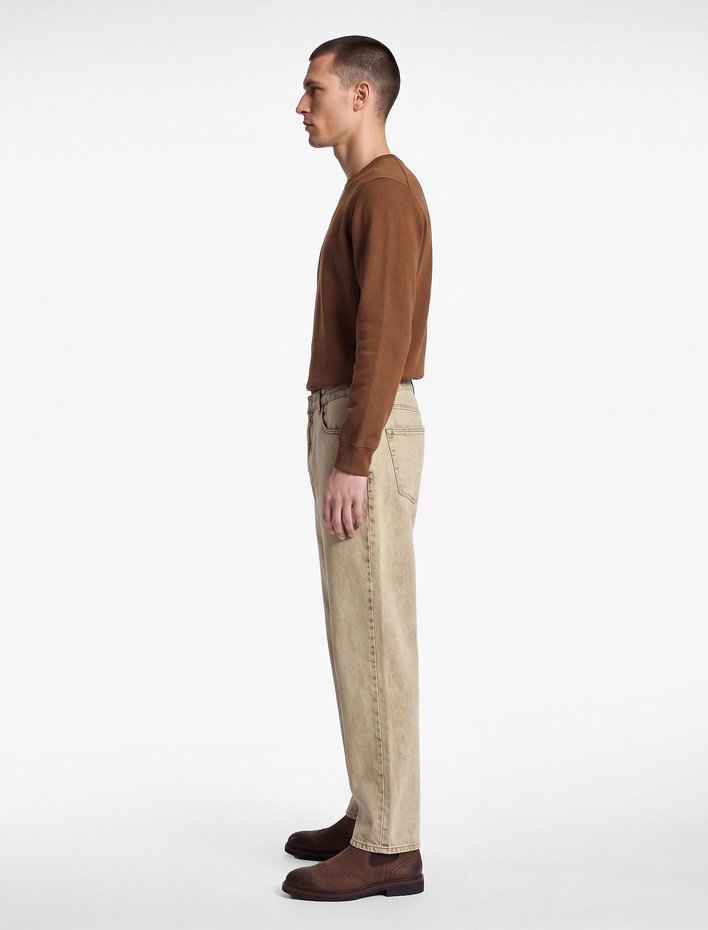  Pamuklu Rahat Kalıp Cepli Baggy Jean Pantolon
