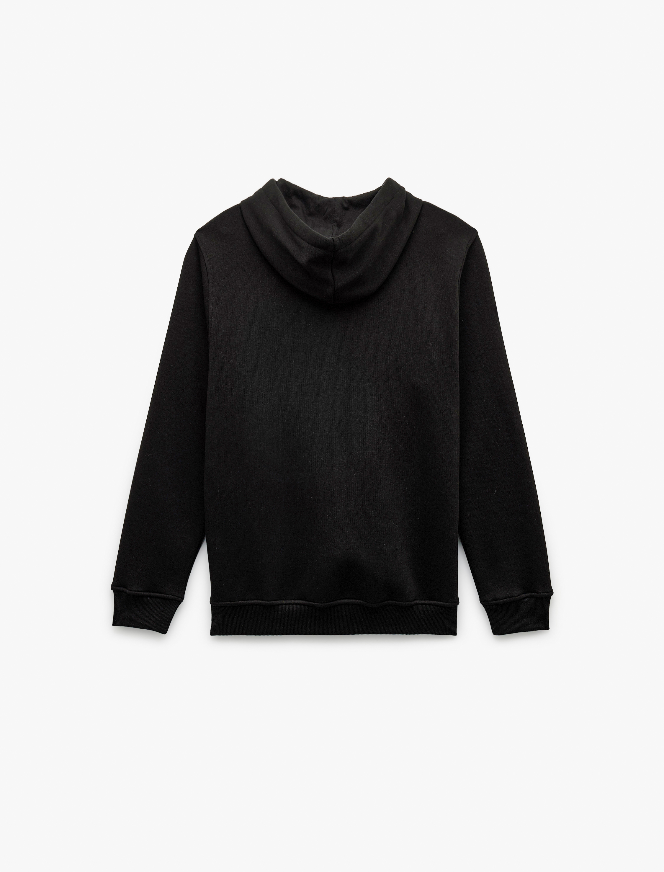   Şardonlu Regular Fit Kapüşonlu Fermuarlı Uzun Kollu Kanguru Cepli Sweatshirt