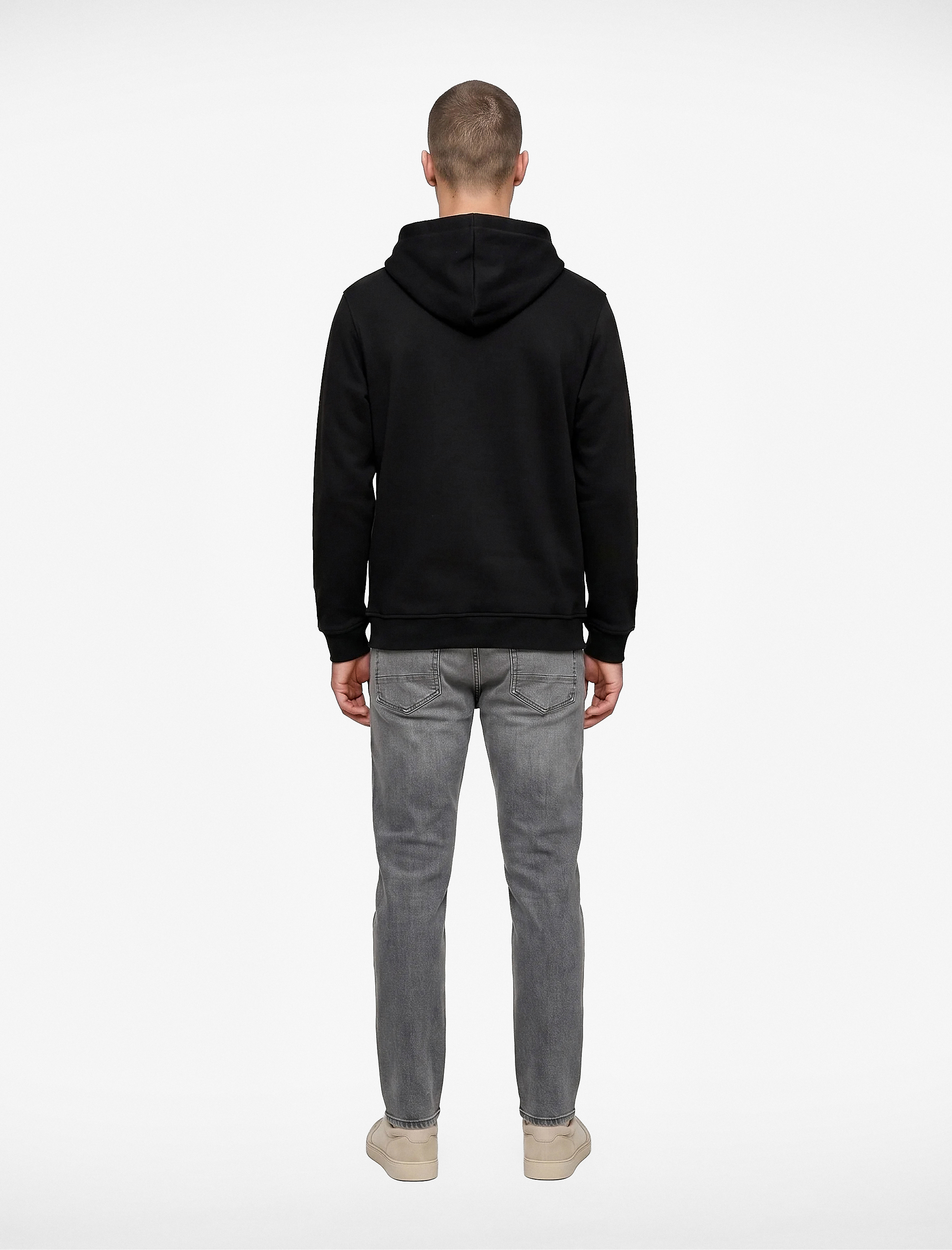   Şardonlu Regular Fit Kapüşonlu Fermuarlı Uzun Kollu Kanguru Cepli Sweatshirt