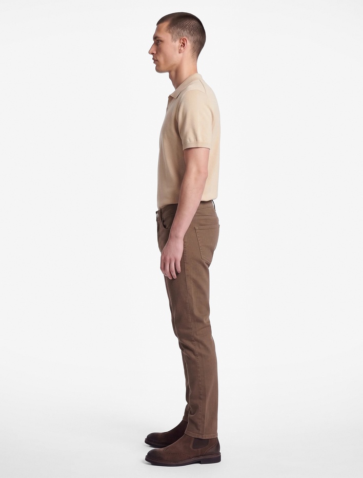  Pamuklu Cepli Düğmeli Slim Fit Pantolon