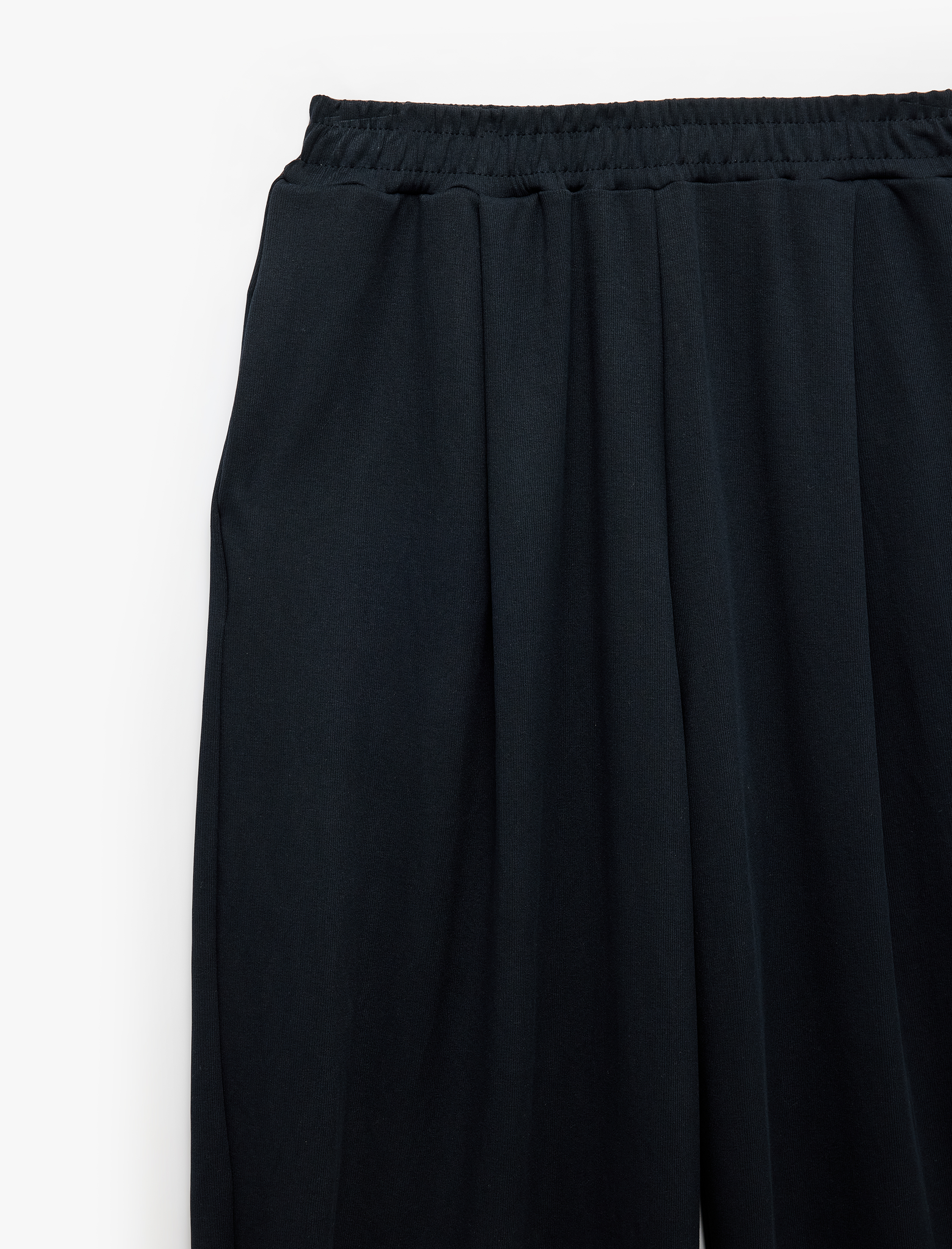   Modal Kumaş Beli Lastikli Cepli Pileli Paperbag Pantolon