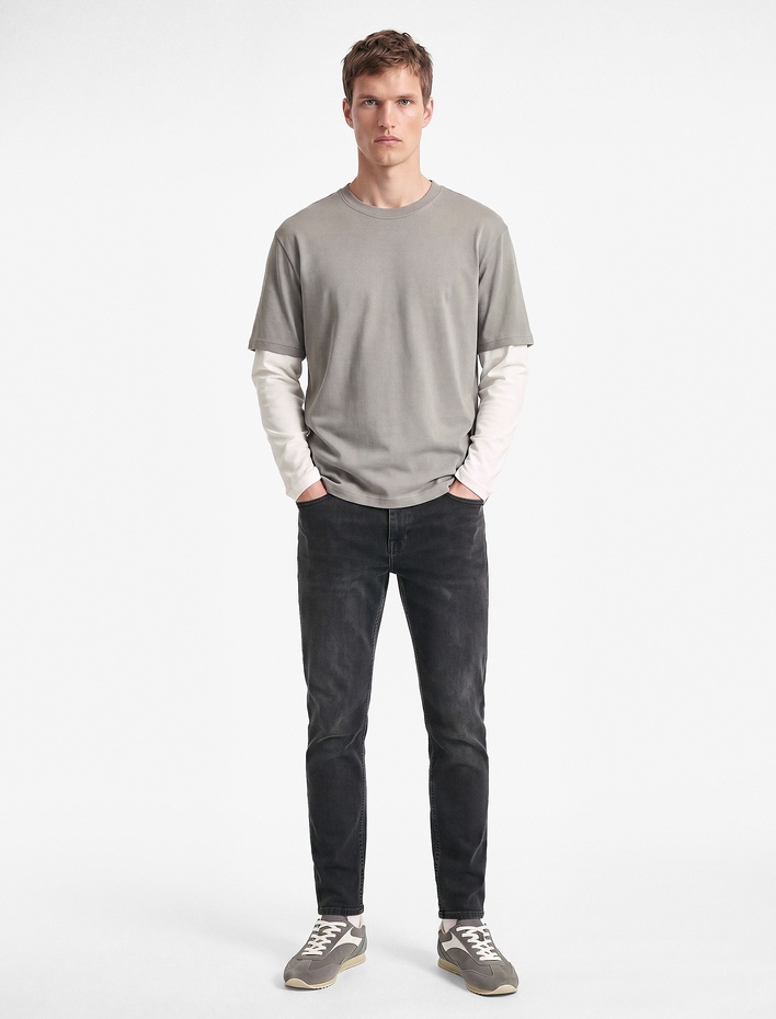  Normal Bel Cepli Pamuklu Slim Fit Jean Pantolon - Brad Jean