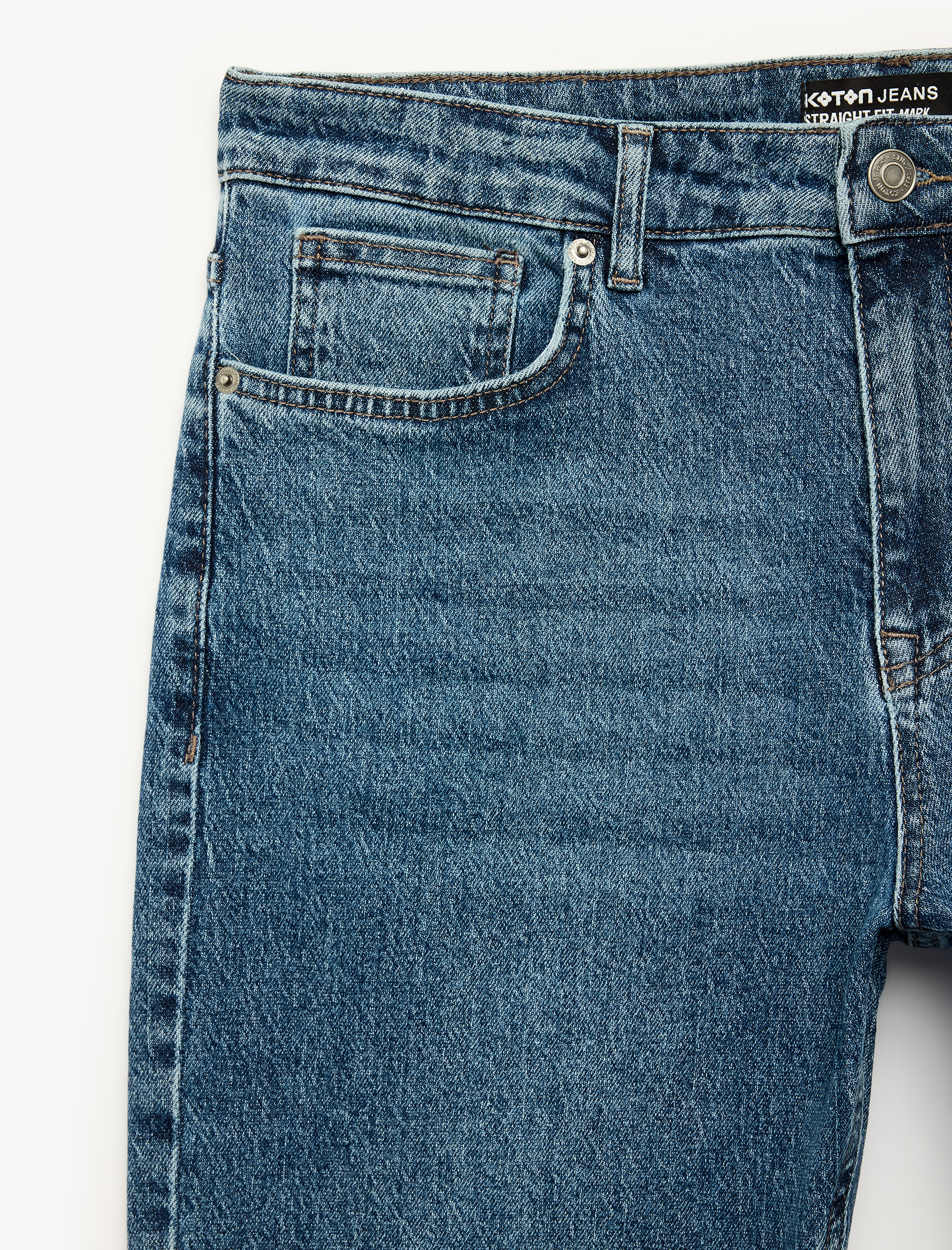   Normal Bel Cepli Pamuklu Straight Fit Jean Pantolon - Mark Jean