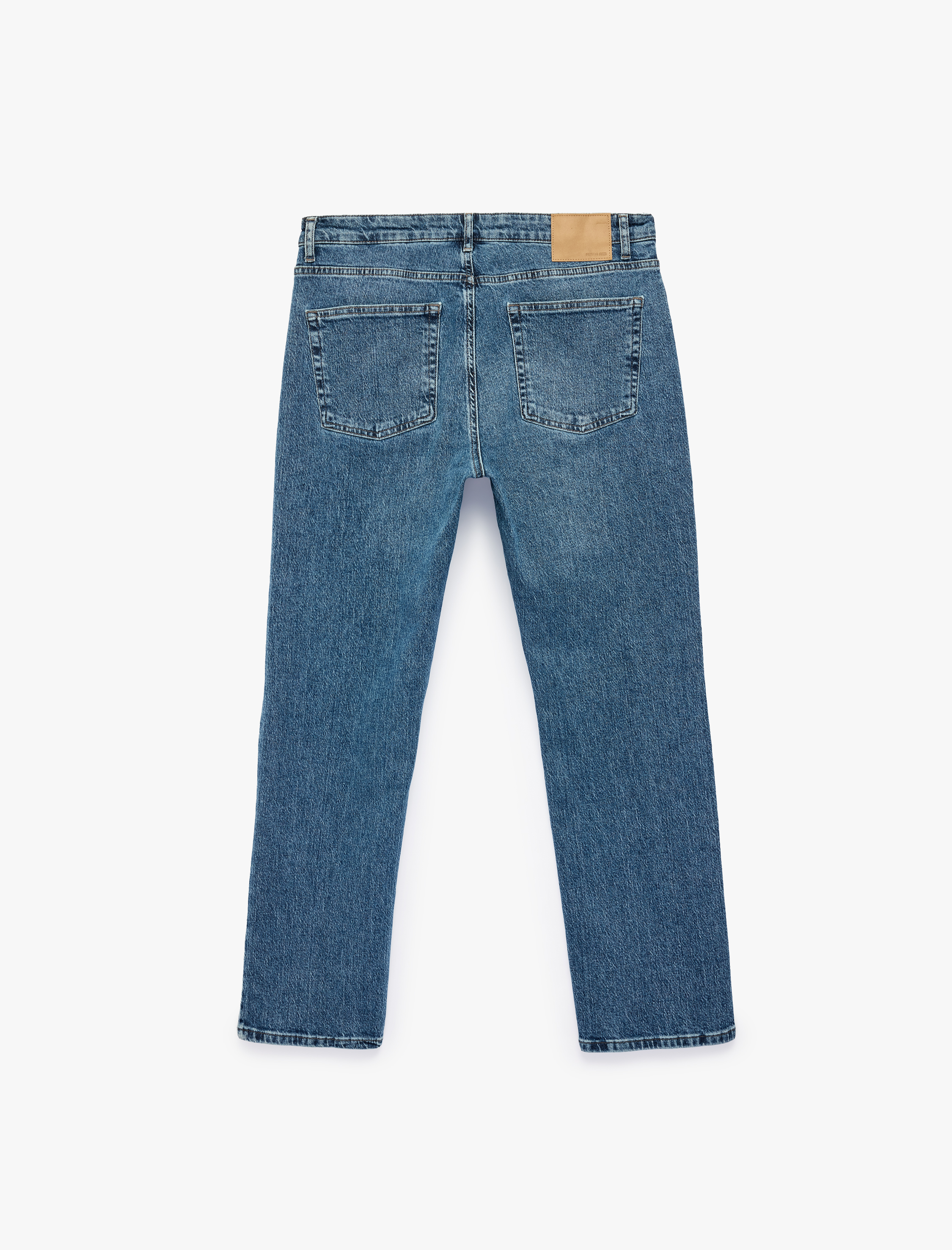   Normal Bel Cepli Pamuklu Straight Fit Jean Pantolon - Mark Jean