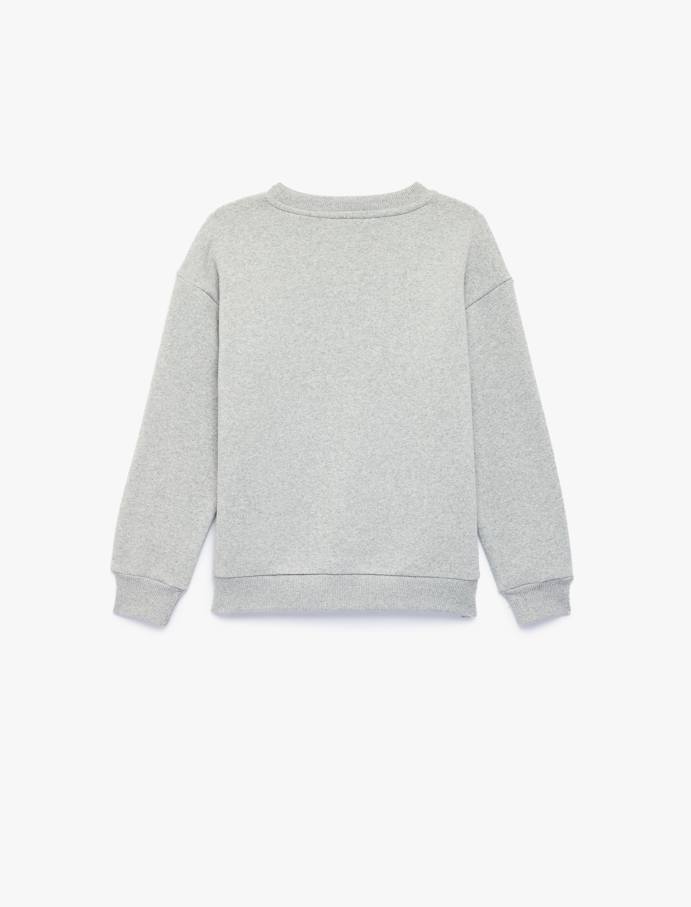  Erkek Çocuk Uzun Kollu Bisiklet Yaka Şardonlu Baskılı Sweatshirt
