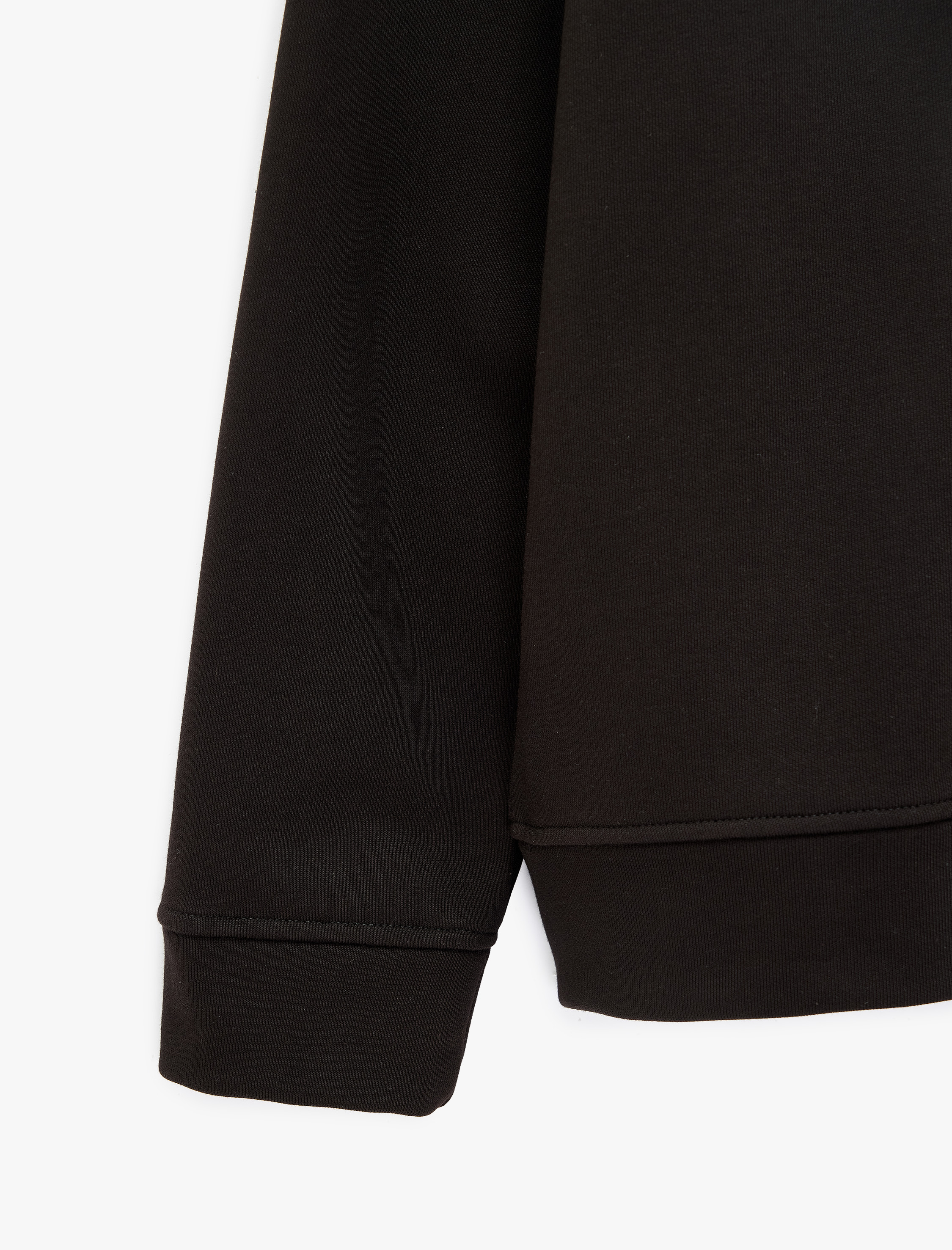   Uzun Kollu Üç İplik Şardonlu Pamuklu Yarım Fermuarlı Sweatshirt